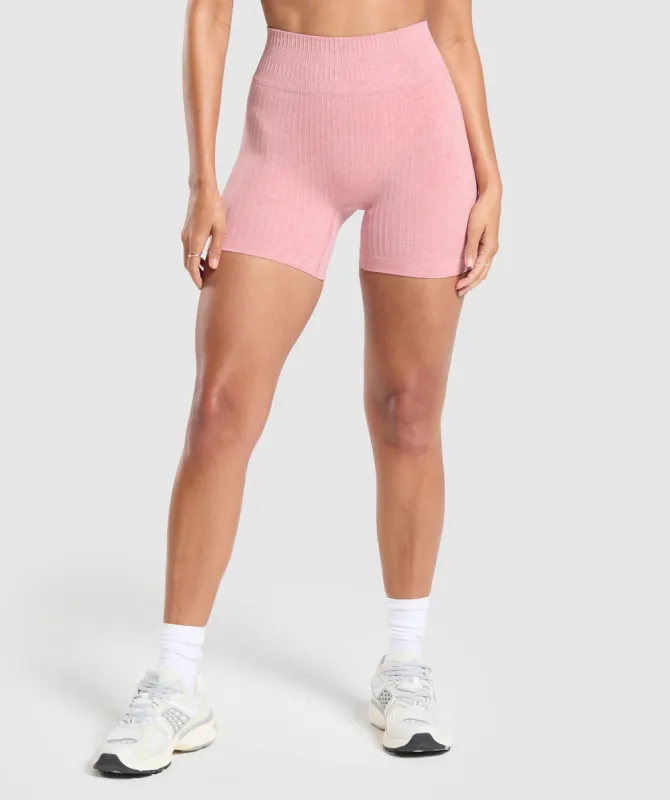 Gymshark Luxe Seamless Shorts - Cosy Pink Marl sold by Gymshark
