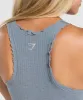 Gymshark Luxe Seamless Tank - Metal Blue Marl sold by Gymshark