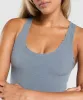 Gymshark Luxe Seamless Tank - Metal Blue Marl sold by Gymshark