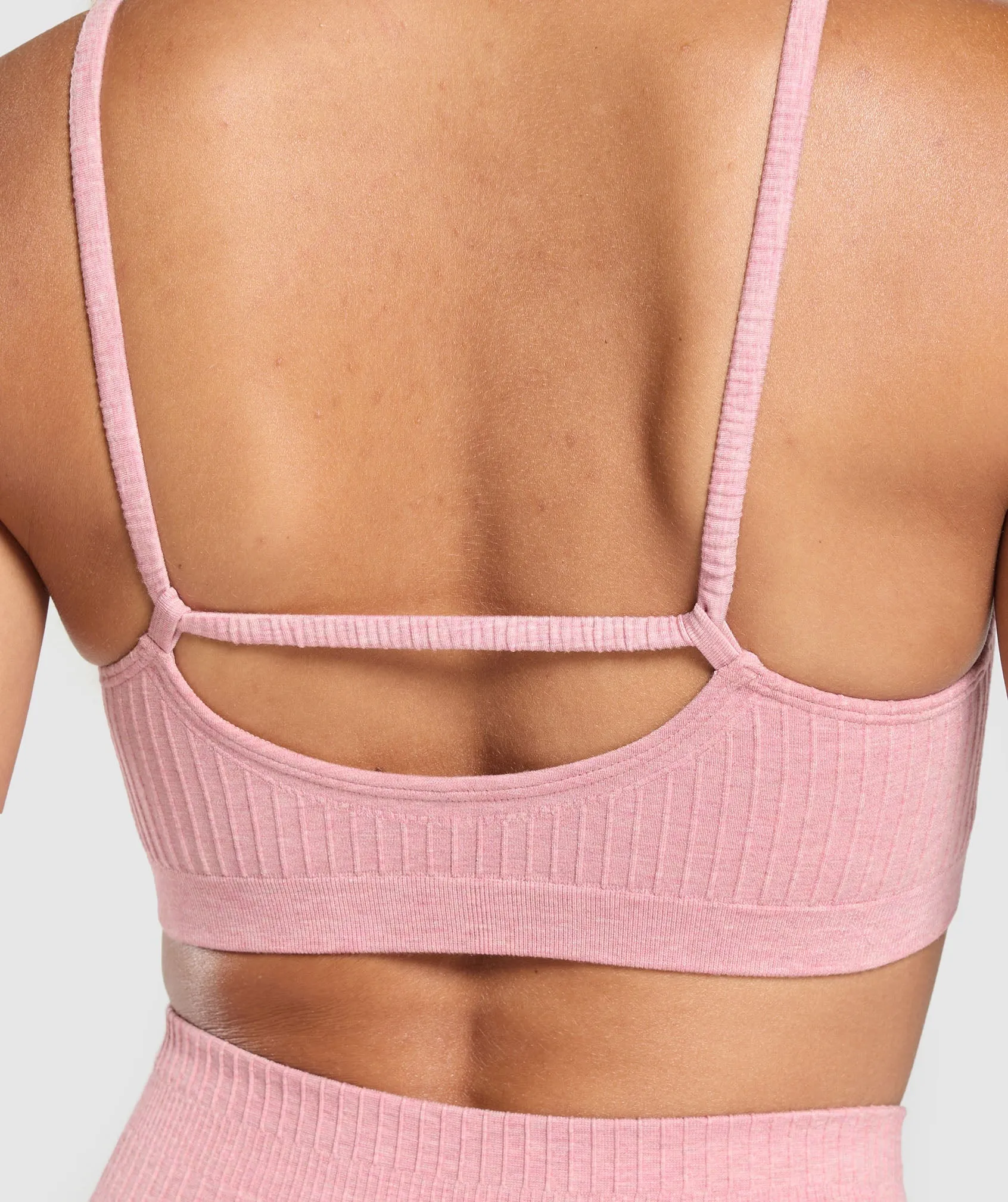 Gymshark Luxe Seamless Modal Bralette - Cosy Pink Marl sold by Gymshark product image thumbnail 5