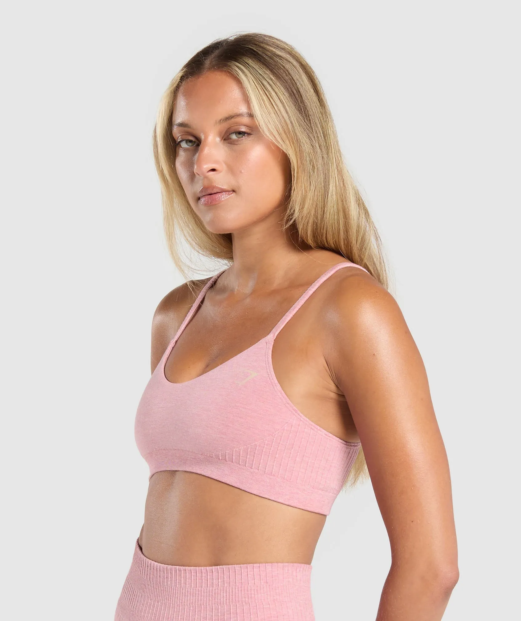 Gymshark Luxe Seamless Modal Bralette - Cosy Pink Marl sold by Gymshark product image thumbnail 3