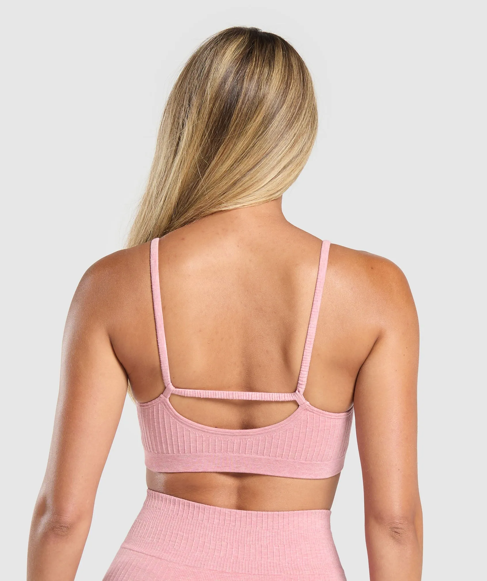 Gymshark Luxe Seamless Modal Bralette - Cosy Pink Marl sold by Gymshark product image thumbnail 2