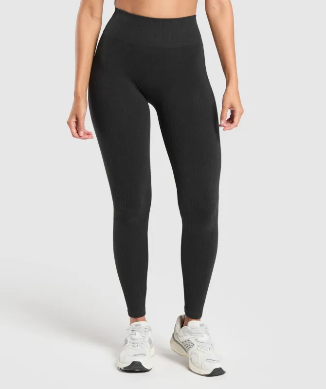 Gymshark Luxe Seamless Leggings - Coal Marl sold by Gymshark