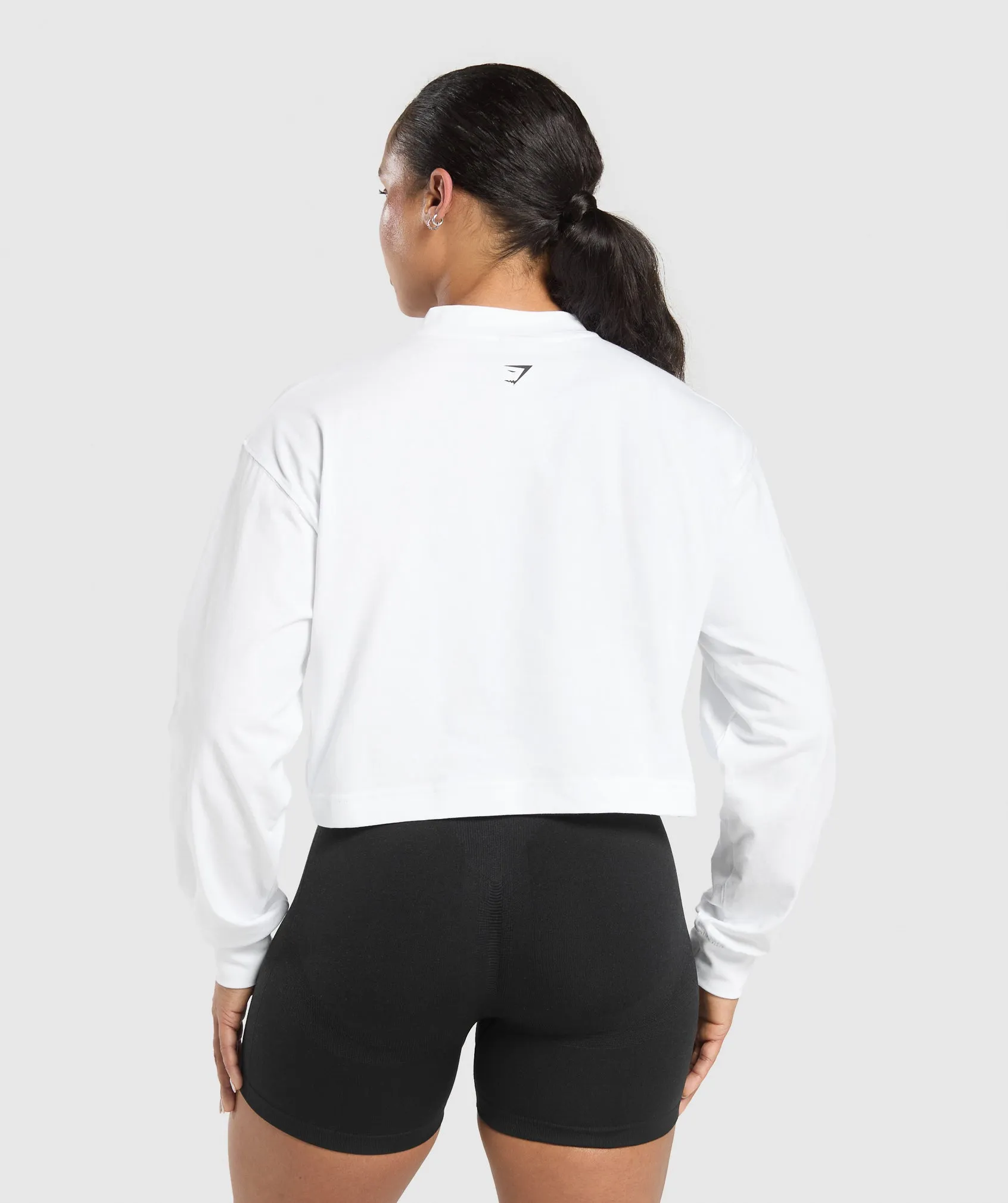 Gymshark Two Strong Women Midi Long Sleeve Top - White sold by Gymshark product image thumbnail 2