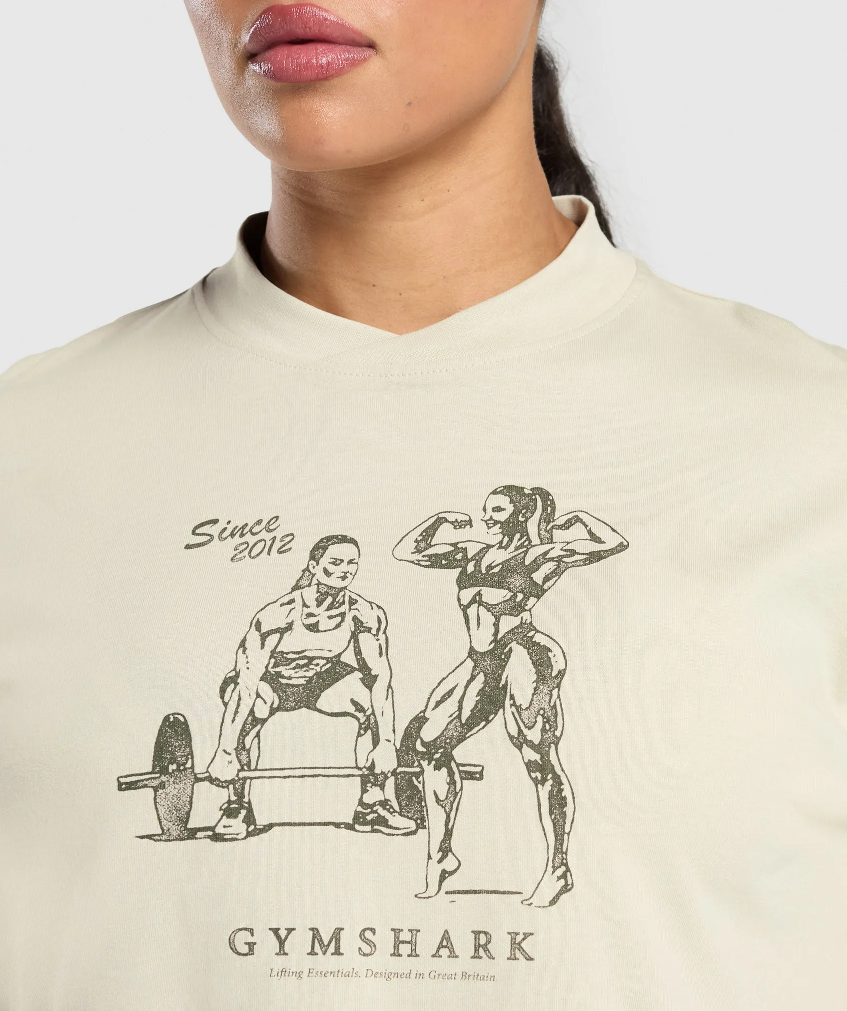 Gymshark Two Strong Women Midi Long Sleeve Top - Pebble Grey sold by Gymshark product image thumbnail 5