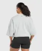 Gymshark Two Strong Women Oversized T-Shirt - Light Grey Core Marl sold by Gymshark