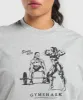 Gymshark Two Strong Women Oversized T-Shirt - Light Grey Core Marl sold by Gymshark