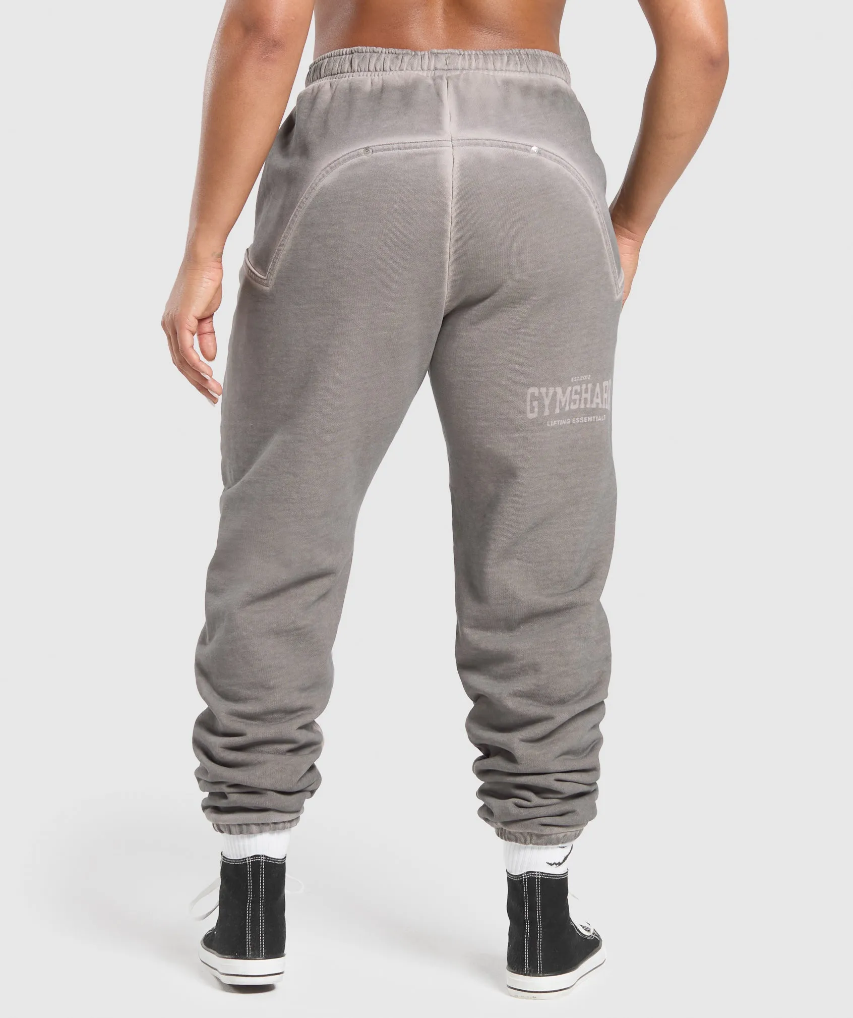 Gymshark Heavyweight Washed Pants - Metal Grey/Asphalt Grey sold by Gymshark product image thumbnail 2