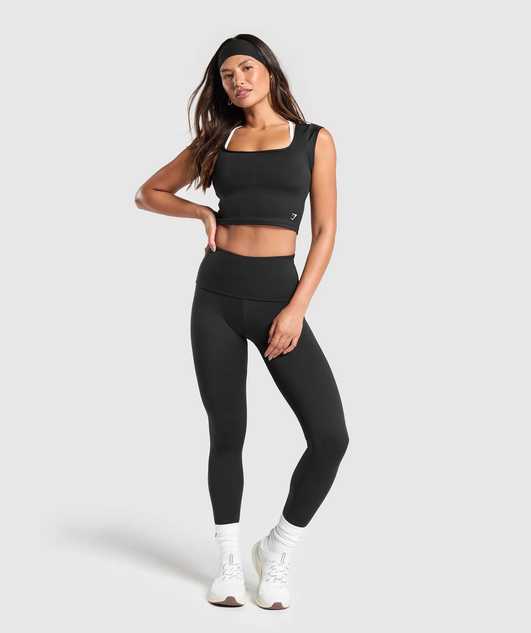 Gymshark Everyday Cap Sleeve Crop Top - Black sold by Gymshark product image thumbnail 4