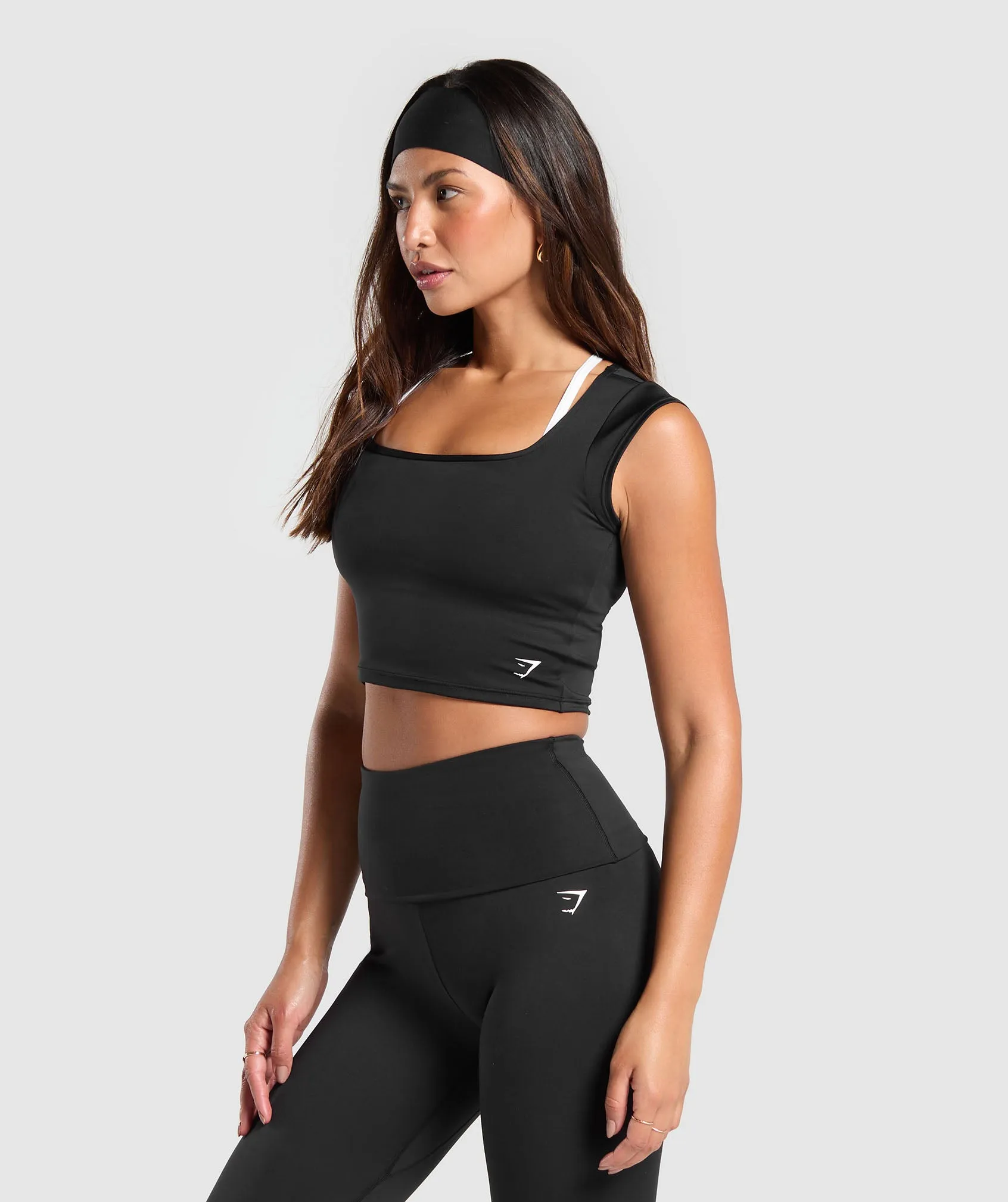 Gymshark Everyday Cap Sleeve Crop Top - Black sold by Gymshark product image thumbnail 2
