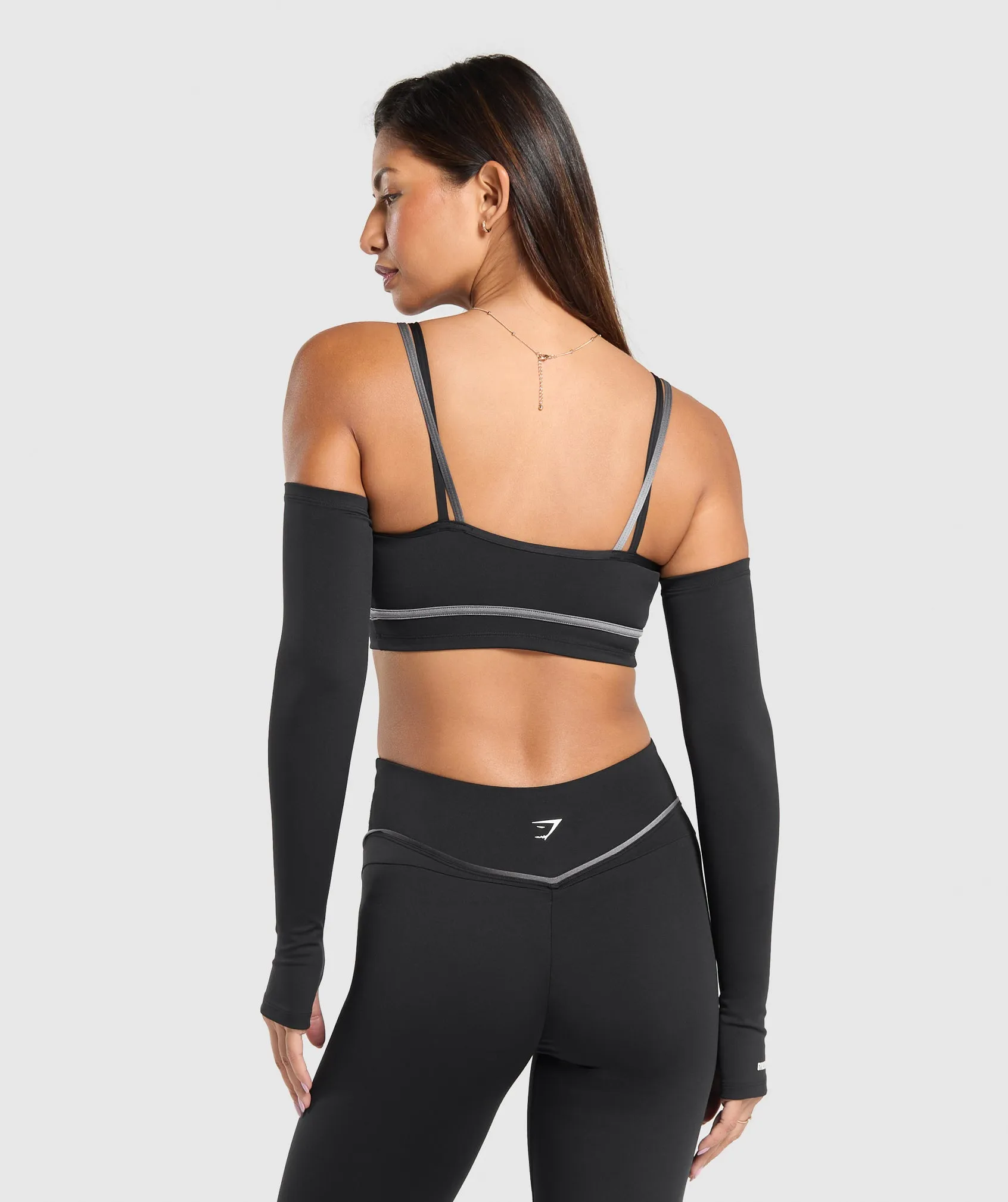 Gymshark Icon Long Sleeve Top - Black/Metal Grey sold by Gymshark product image thumbnail 2