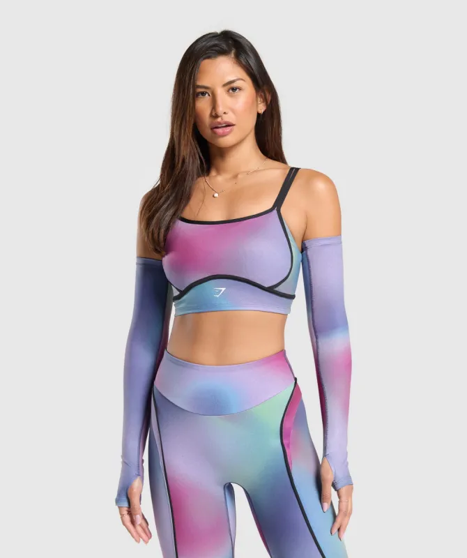 Gymshark Icon Long Sleeve Top - Mystic Lilac/Black sold by Gymshark