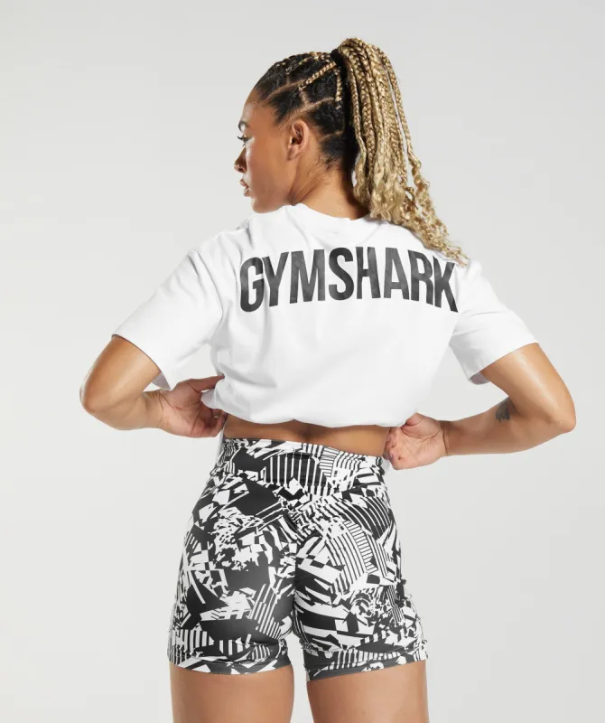 GS Power Oversized T-Shirt - White sold by Gymshark