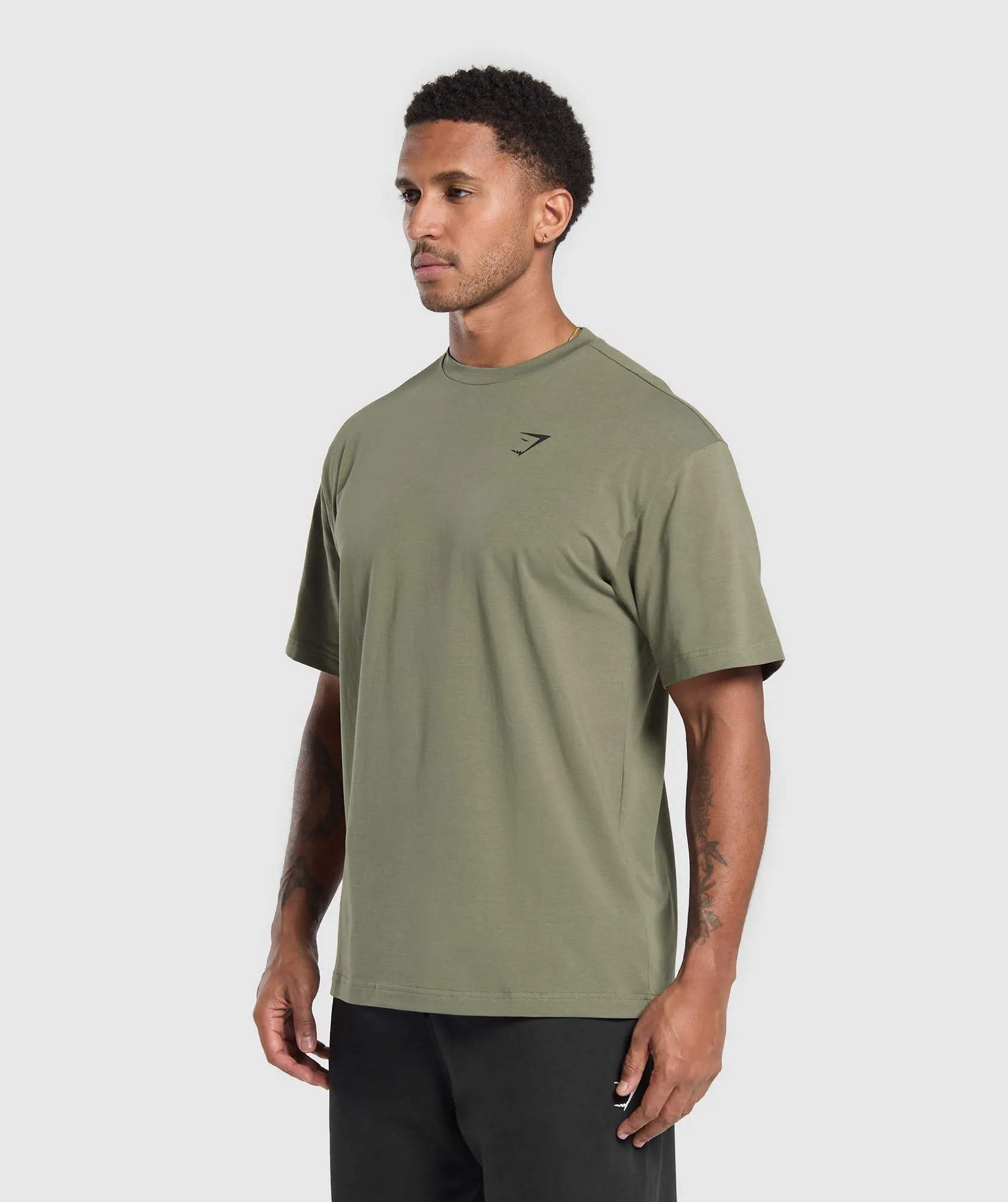 Gymshark Essential Oversized T-Shirt - Base Green sold by Gymshark product image thumbnail 3