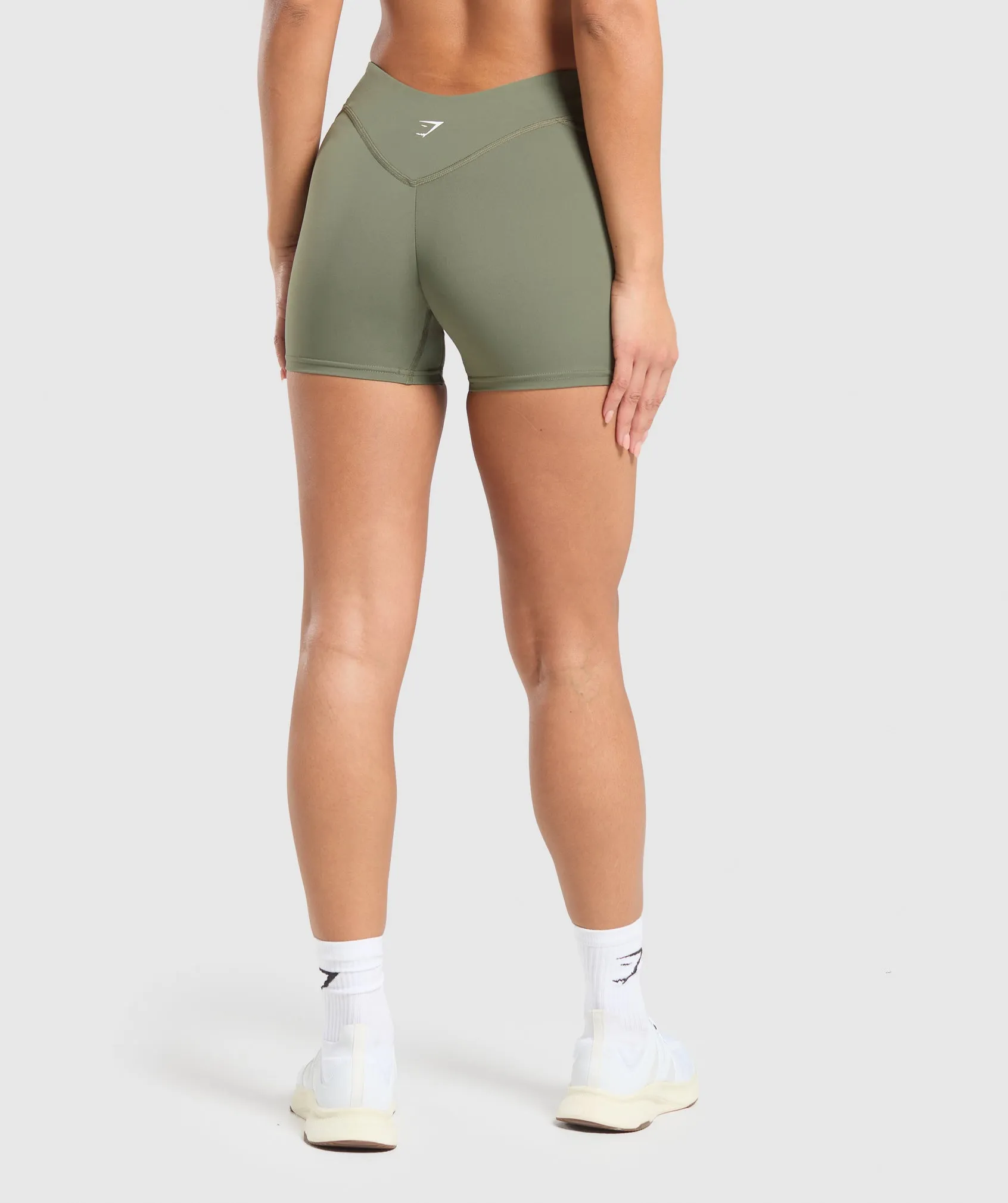 Gymshark Dipped Waistband Shorts - Base Green sold by Gymshark product image thumbnail 2