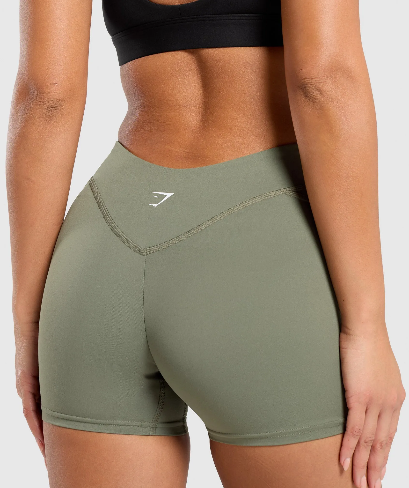 Gymshark Dipped Waistband Shorts - Base Green sold by Gymshark product image thumbnail 5