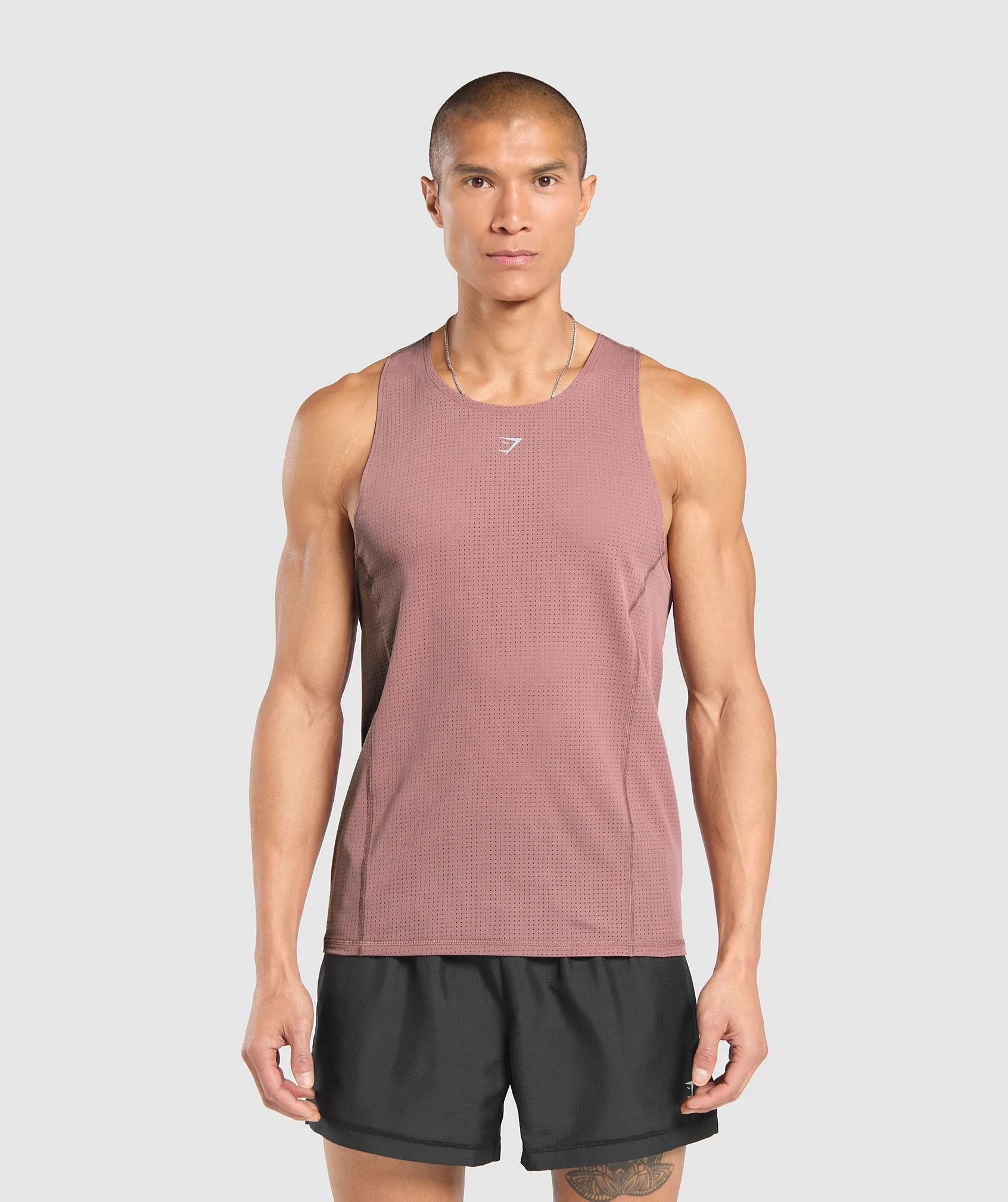 Gymshark Running Tank - Brick Brown sold by Gymshark
