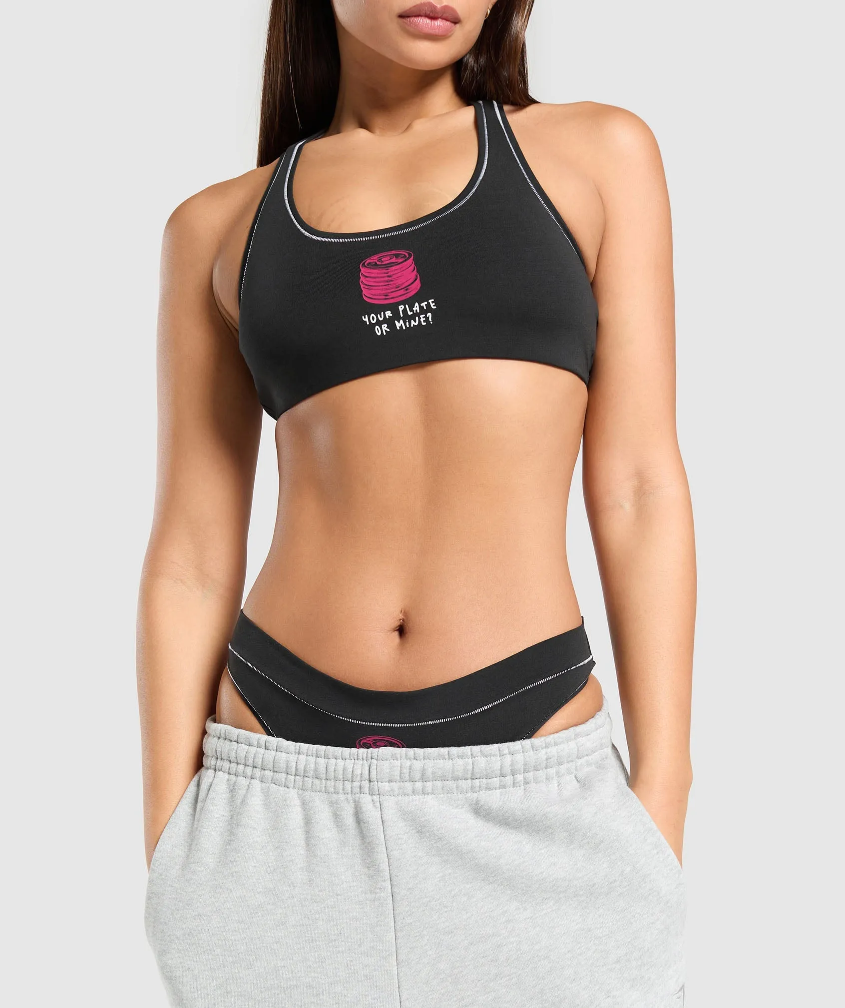 Gymshark Your Plate or Mine Bralette - Black sold by Gymshark product image thumbnail 5
