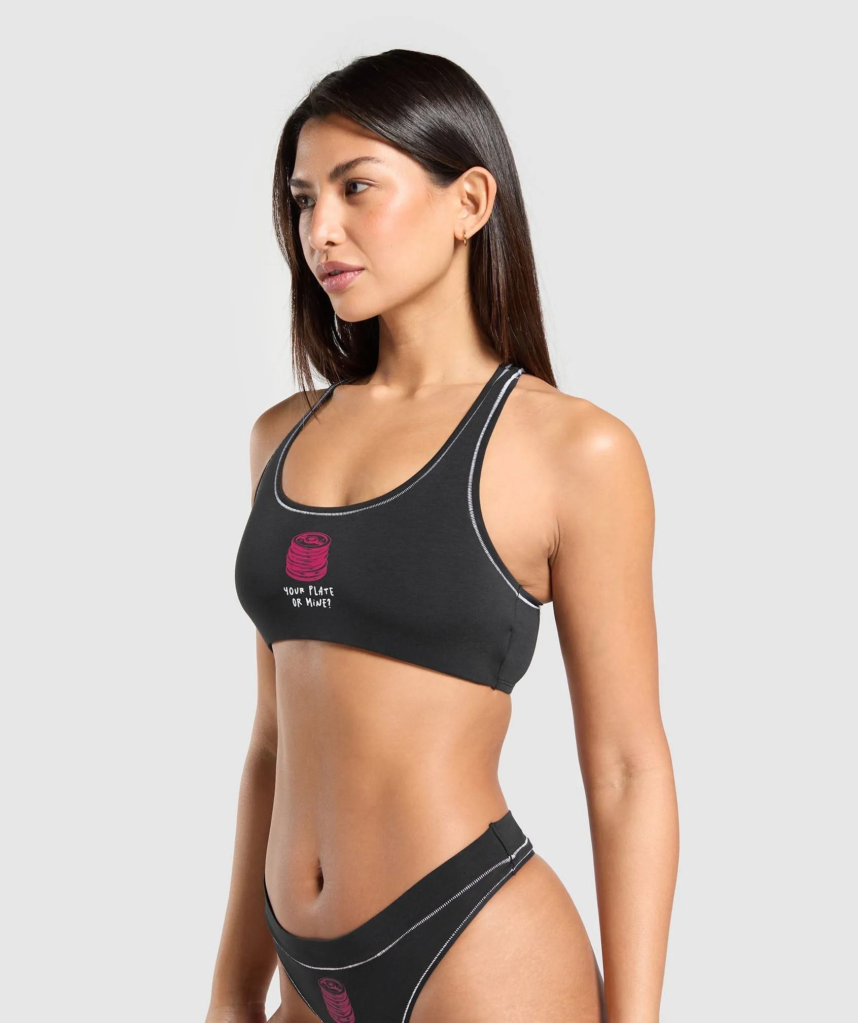 Gymshark Your Plate or Mine Bralette - Black sold by Gymshark product image thumbnail 3