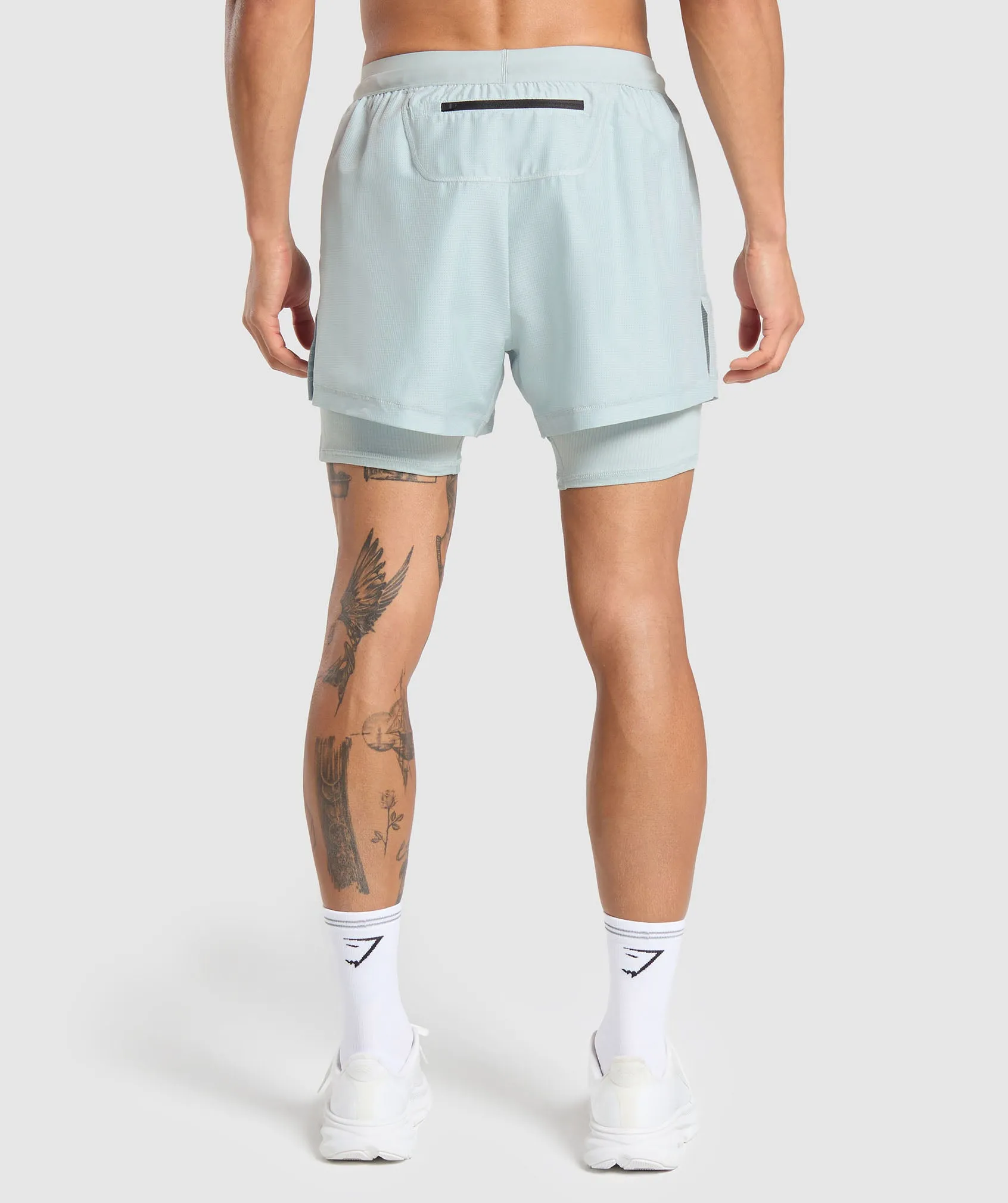 Gymshark Running 2 in 1 Shorts - Cool Blue sold by Gymshark product image thumbnail 2