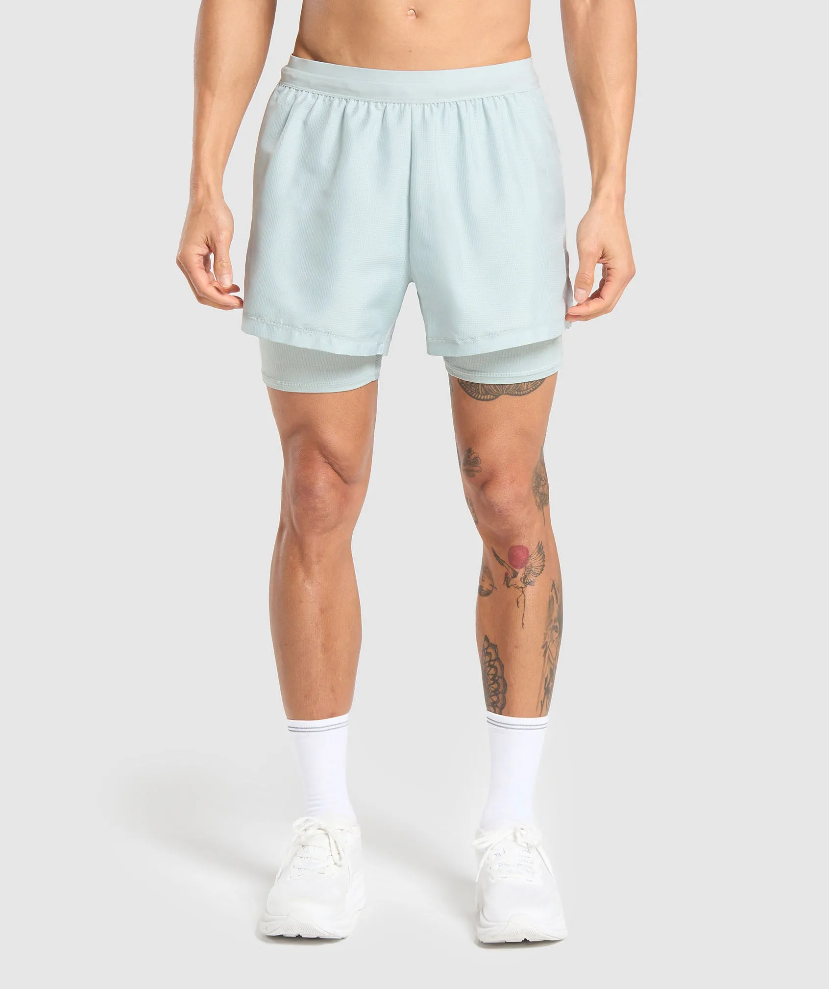 Gymshark Running 2 in 1 Shorts - Cool Blue sold by Gymshark