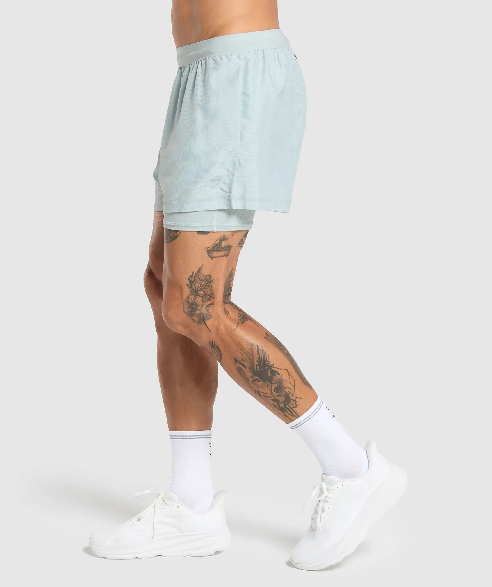 Gymshark Running 2 in 1 Shorts - Cool Blue sold by Gymshark product image thumbnail 3