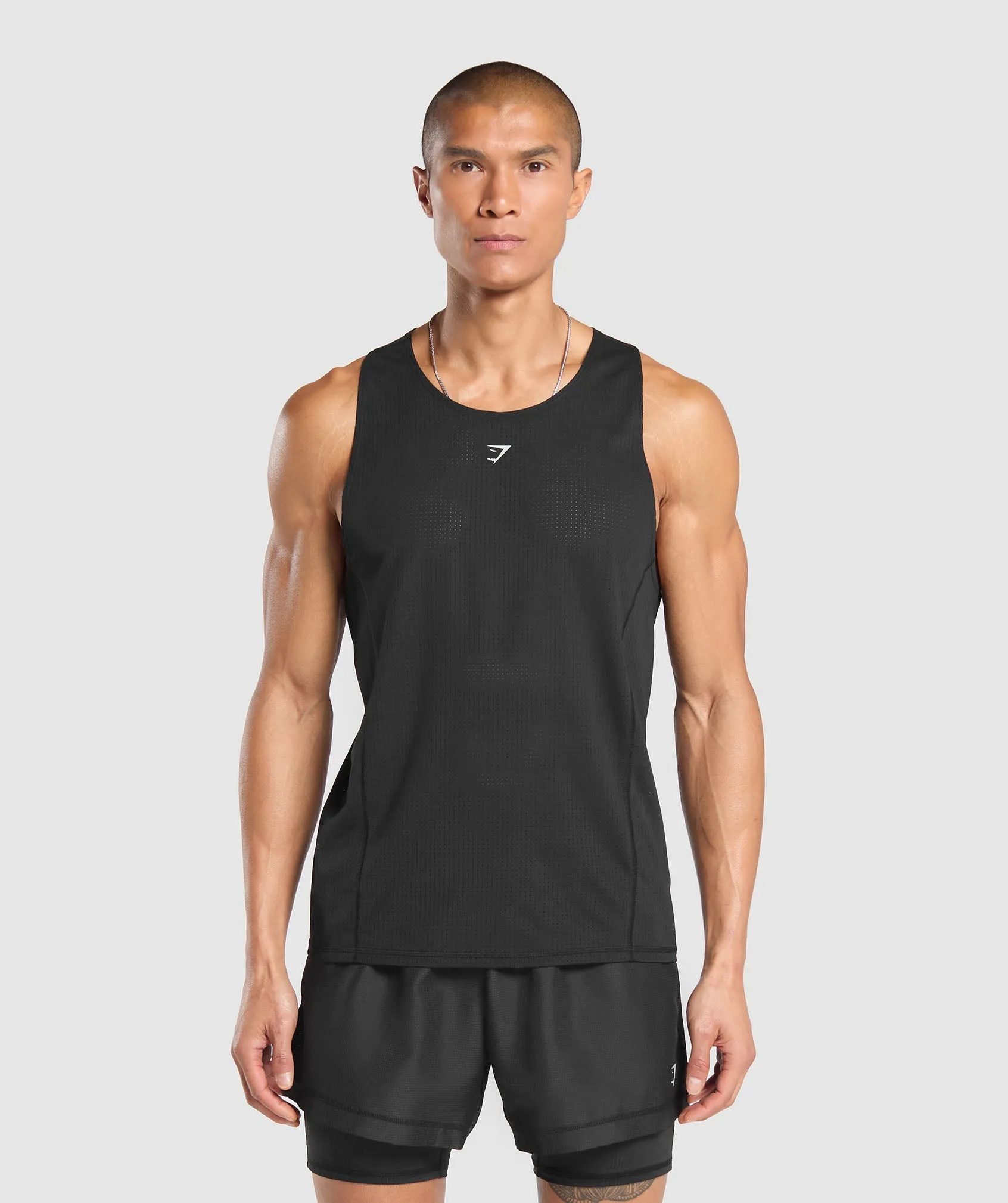 Gymshark Running Tank - Black sold by Gymshark