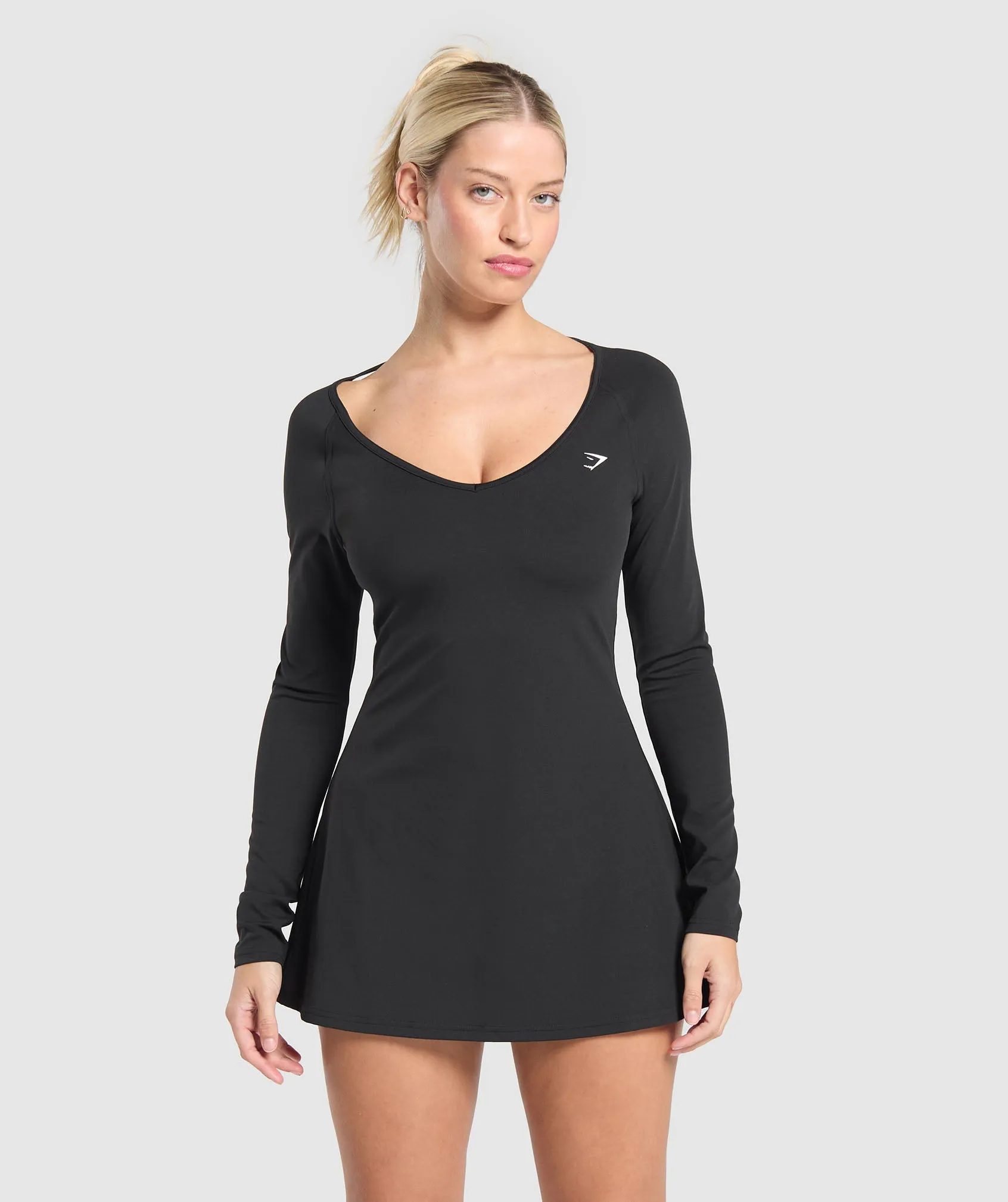 Gymshark Long Sleeve Workout Dress - Black sold by Gymshark