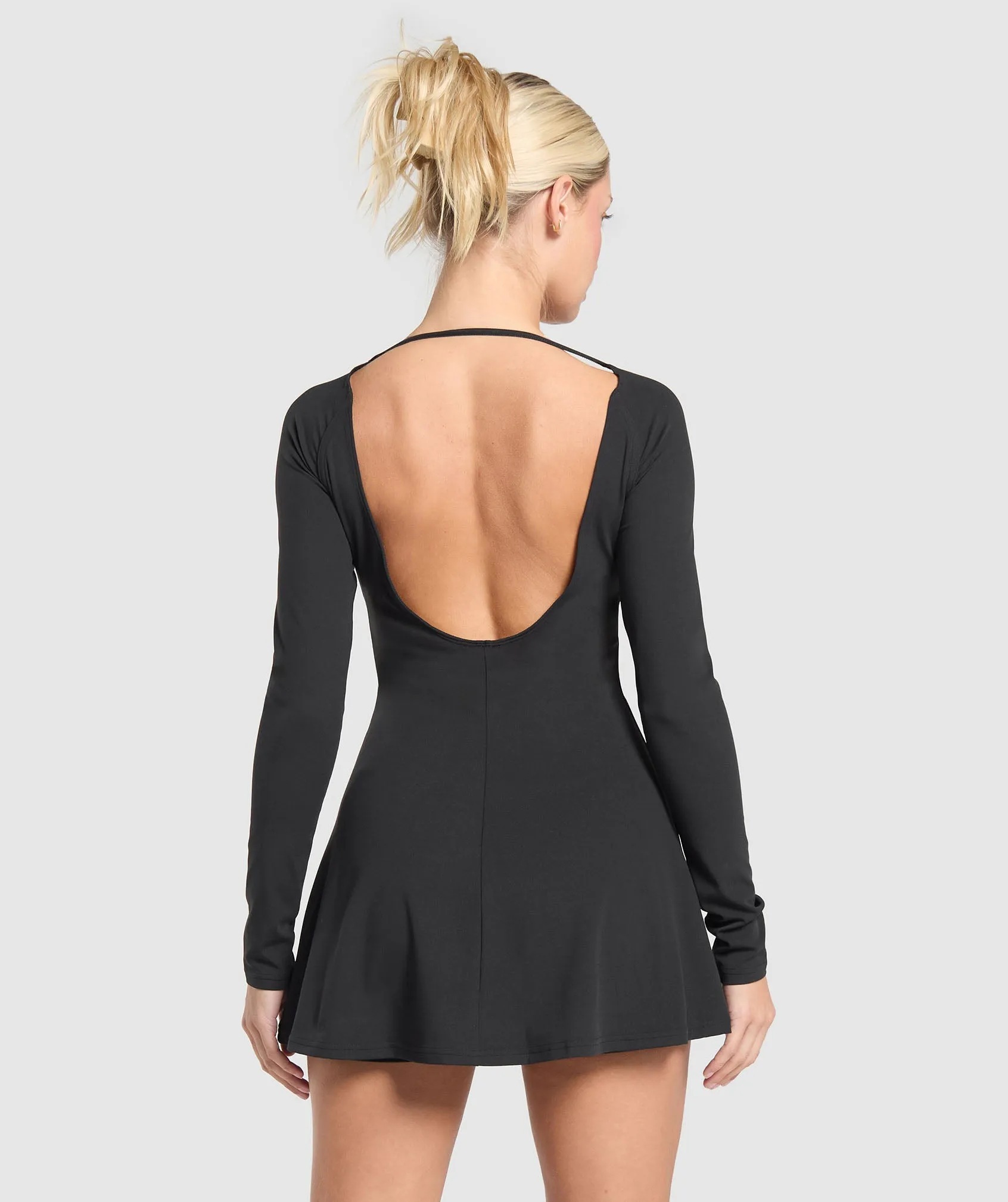 Gymshark Long Sleeve Workout Dress - Black sold by Gymshark product image thumbnail 2