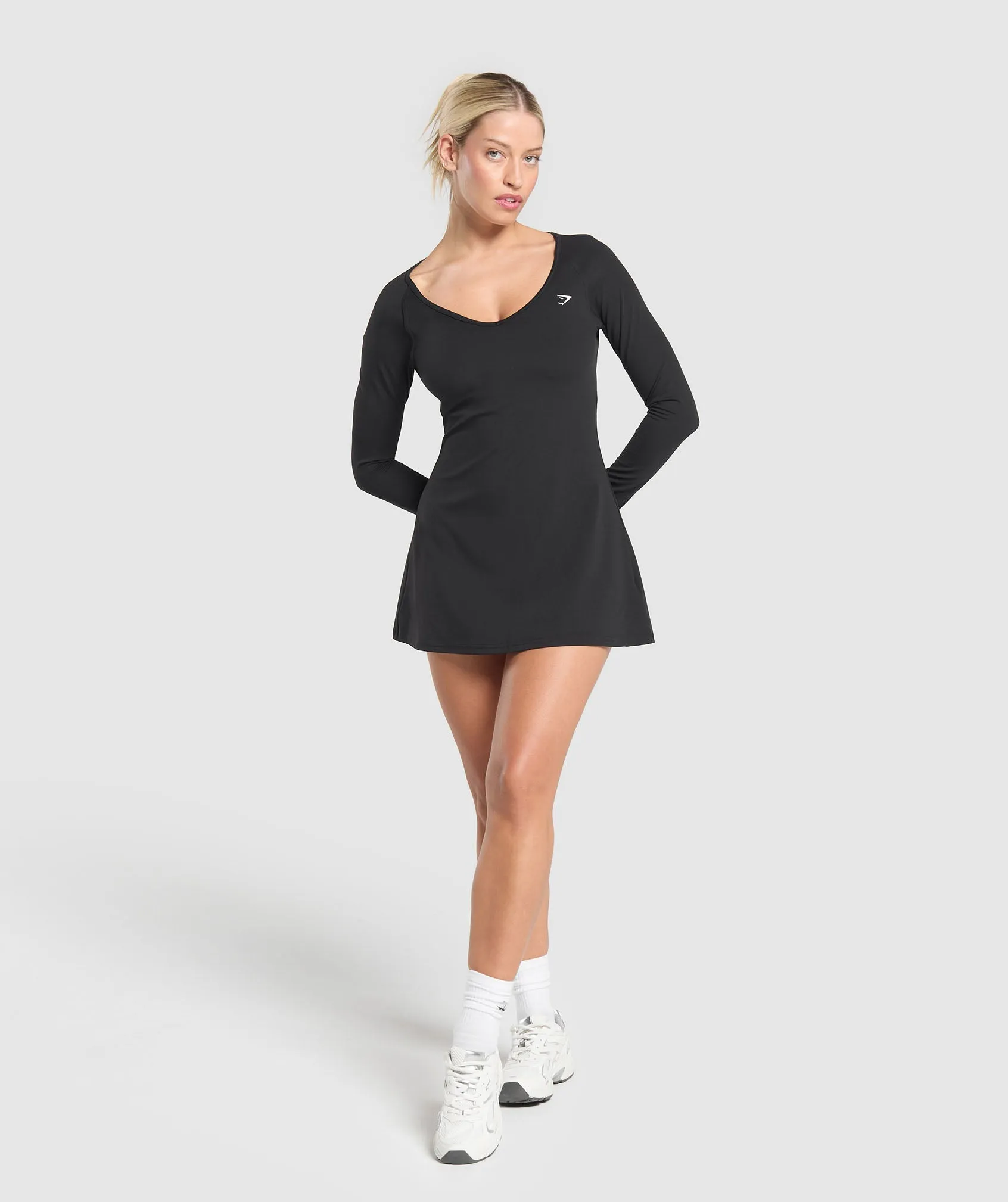 Gymshark Long Sleeve Workout Dress - Black sold by Gymshark product image thumbnail 4
