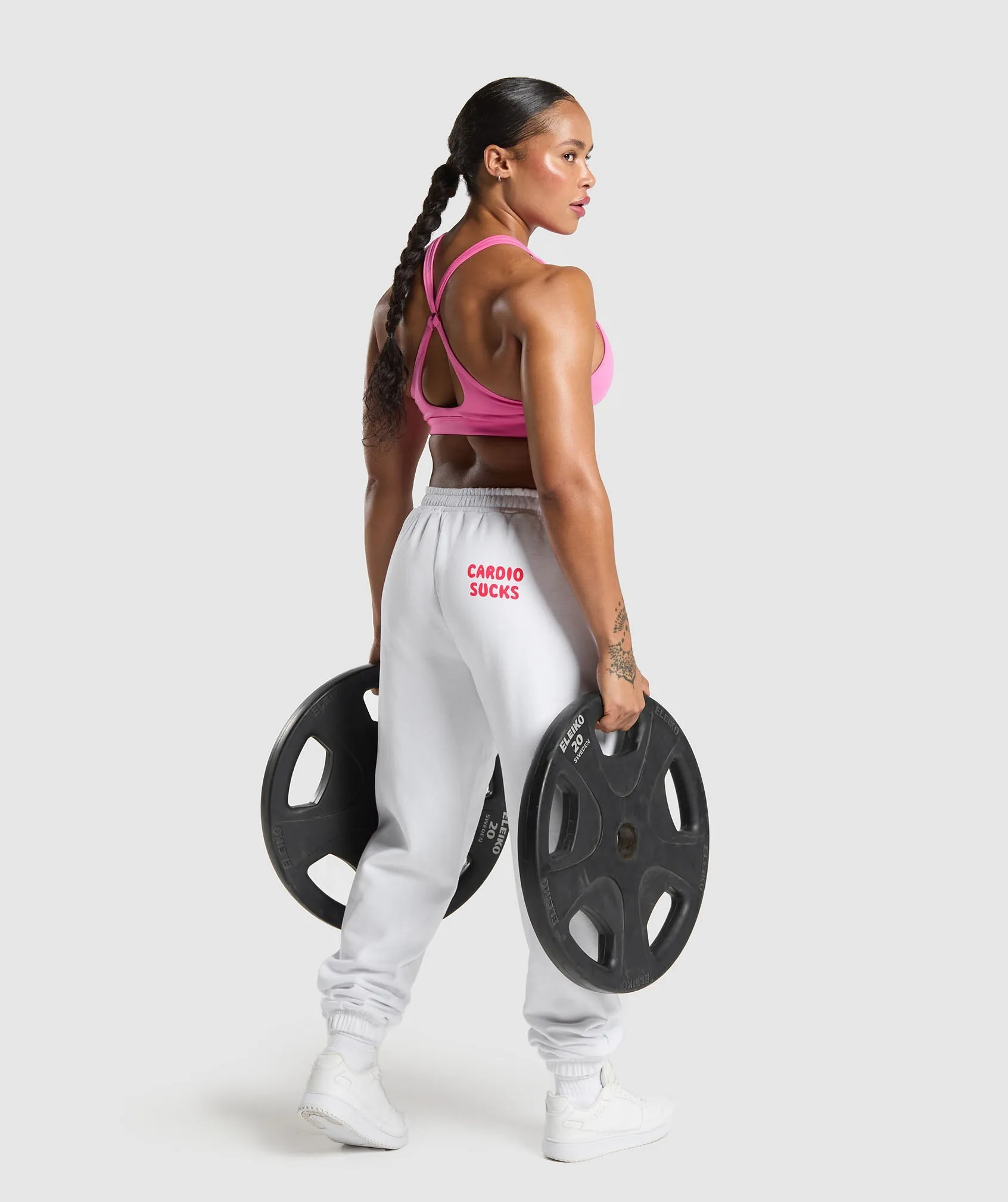 Gymshark Graphic Reaper Oversized Joggers - White sold by Gymshark product image thumbnail 4