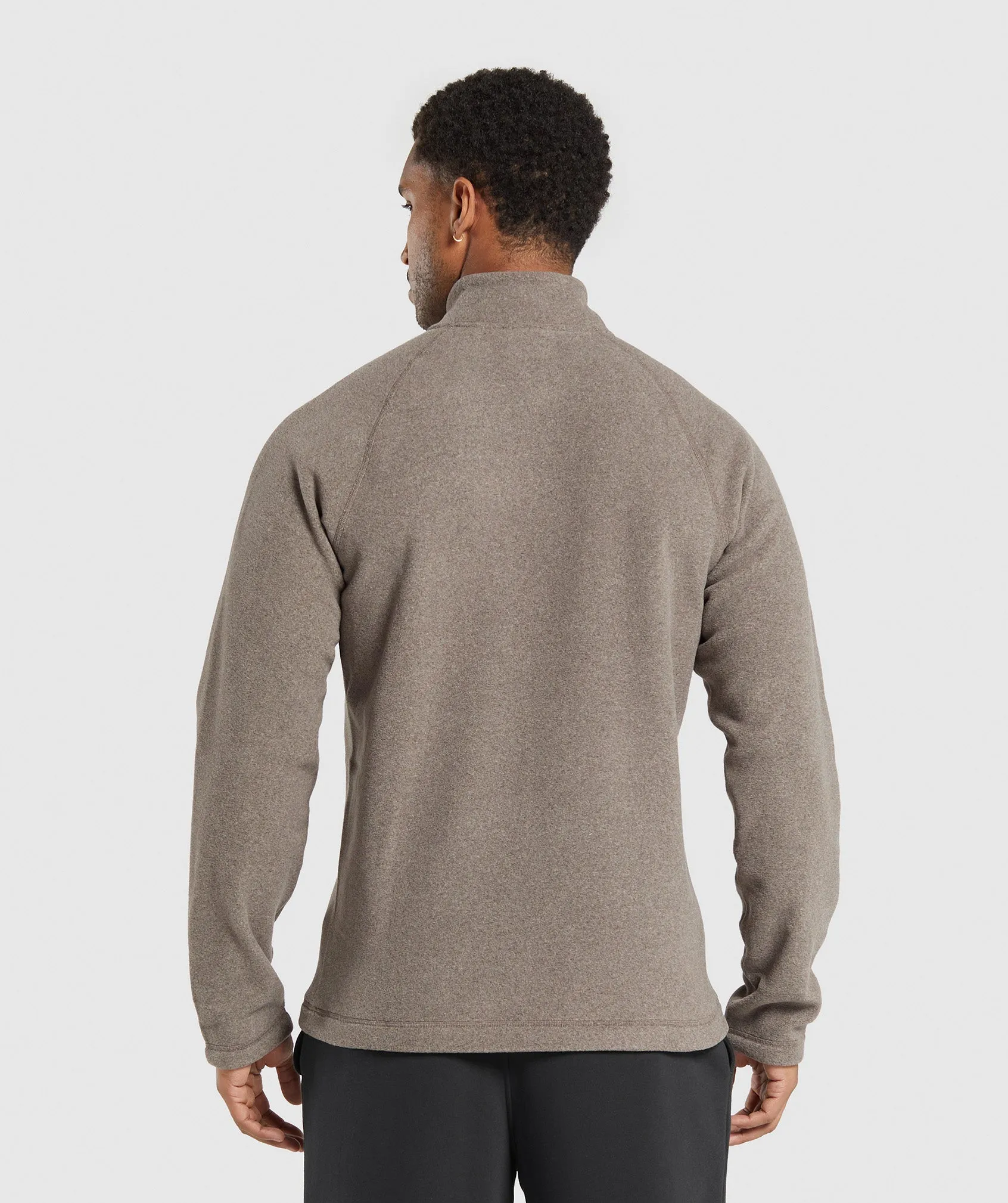 Gymshark Fleece 1/4 Zip - Camo Brown/Sand Brown sold by Gymshark product image thumbnail 2