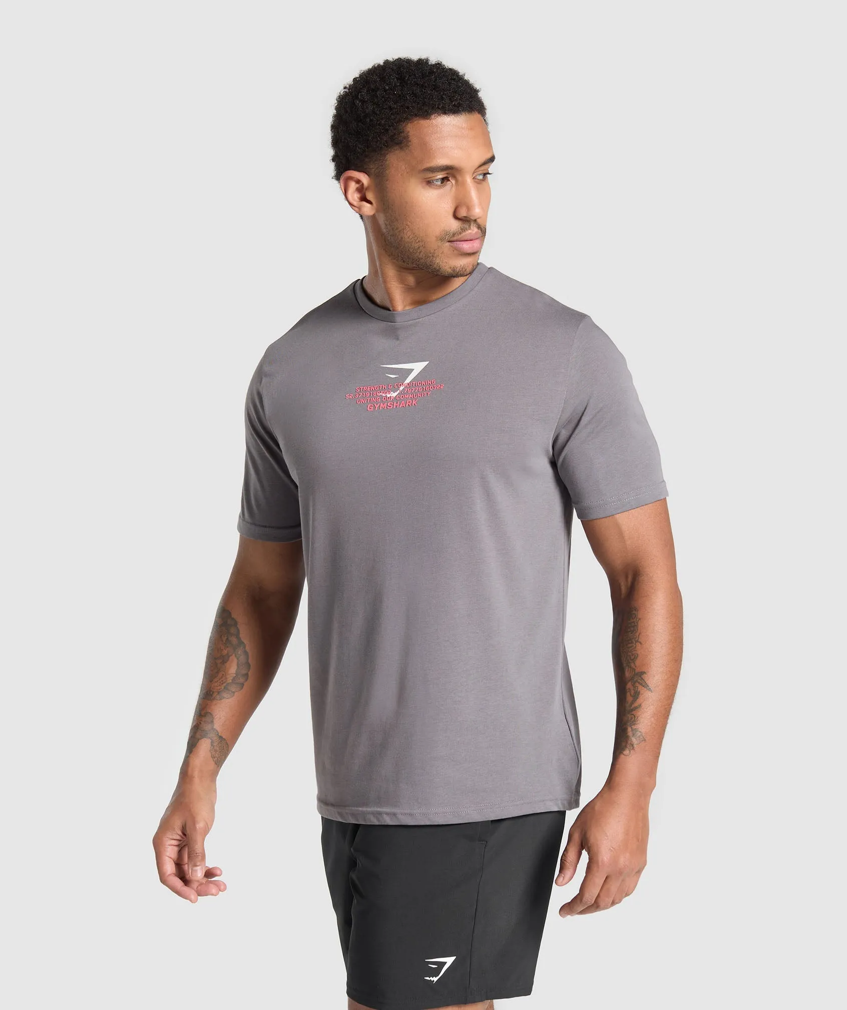 Gymshark Fitness Apparel Functional T-Shirt - Brushed Grey sold by Gymshark product image thumbnail 4