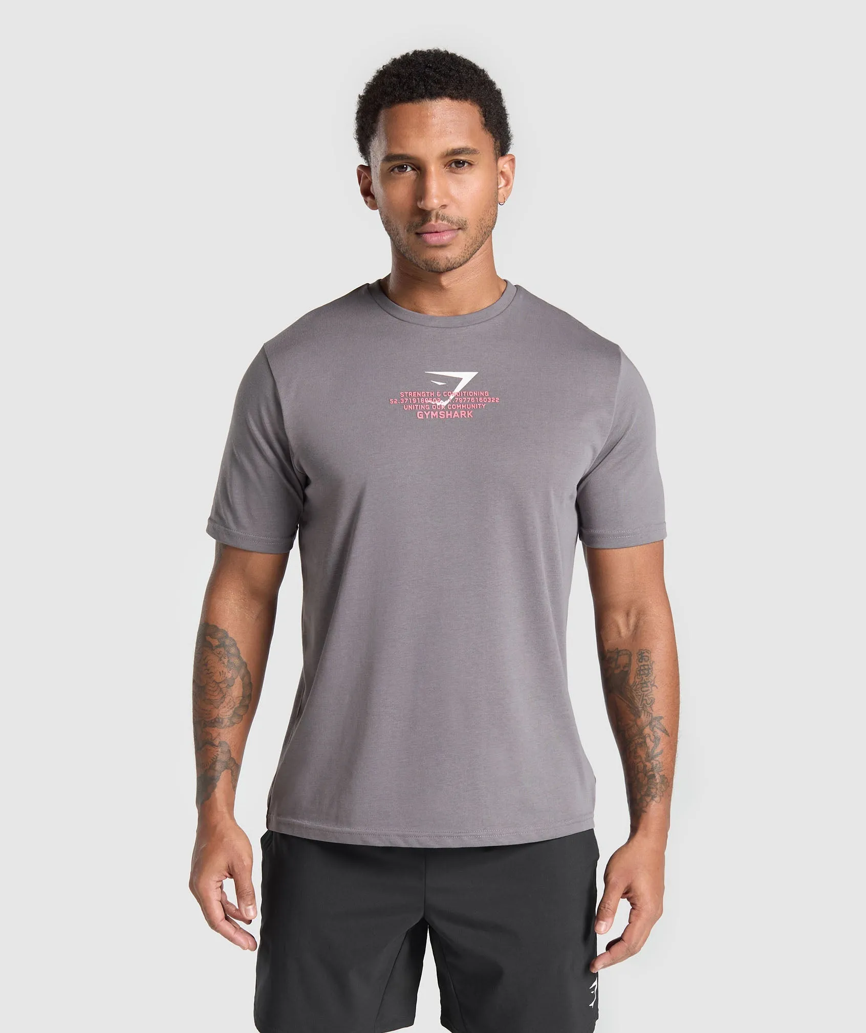 Gymshark Fitness Apparel Functional T-Shirt - Brushed Grey sold by Gymshark