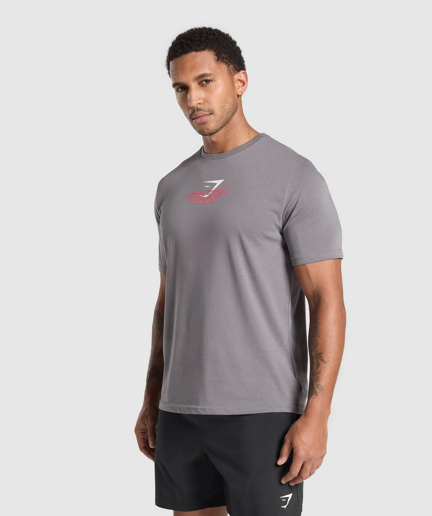 Gymshark Fitness Apparel Functional T-Shirt - Brushed Grey sold by Gymshark product image thumbnail 5