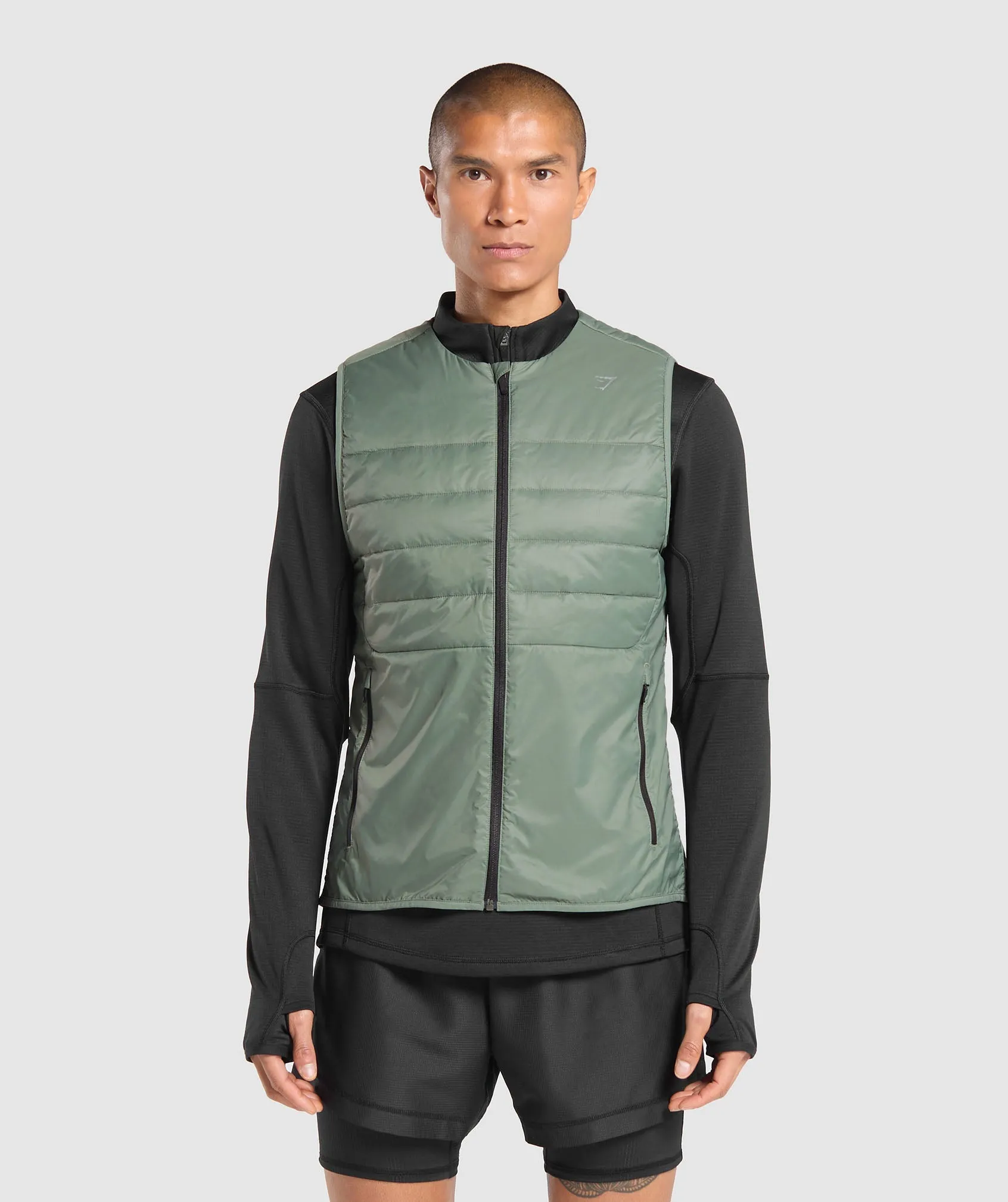 Gymshark Running Gilet - Unit Green sold by Gymshark
