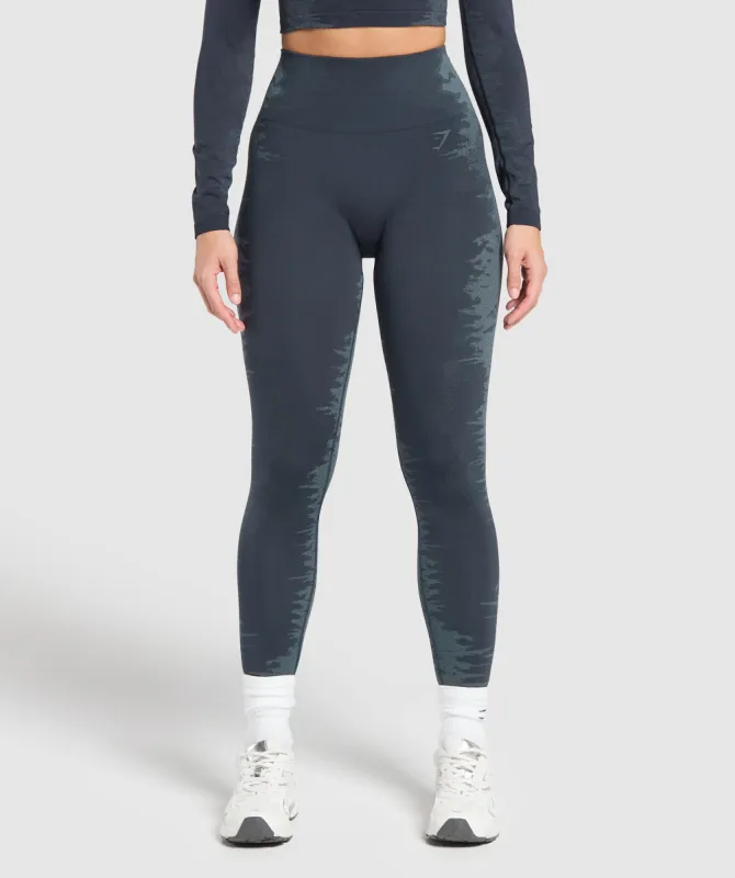 Gymshark Caged Seamless Leggings - Heavy Blue/Iron Blue sold by Gymshark