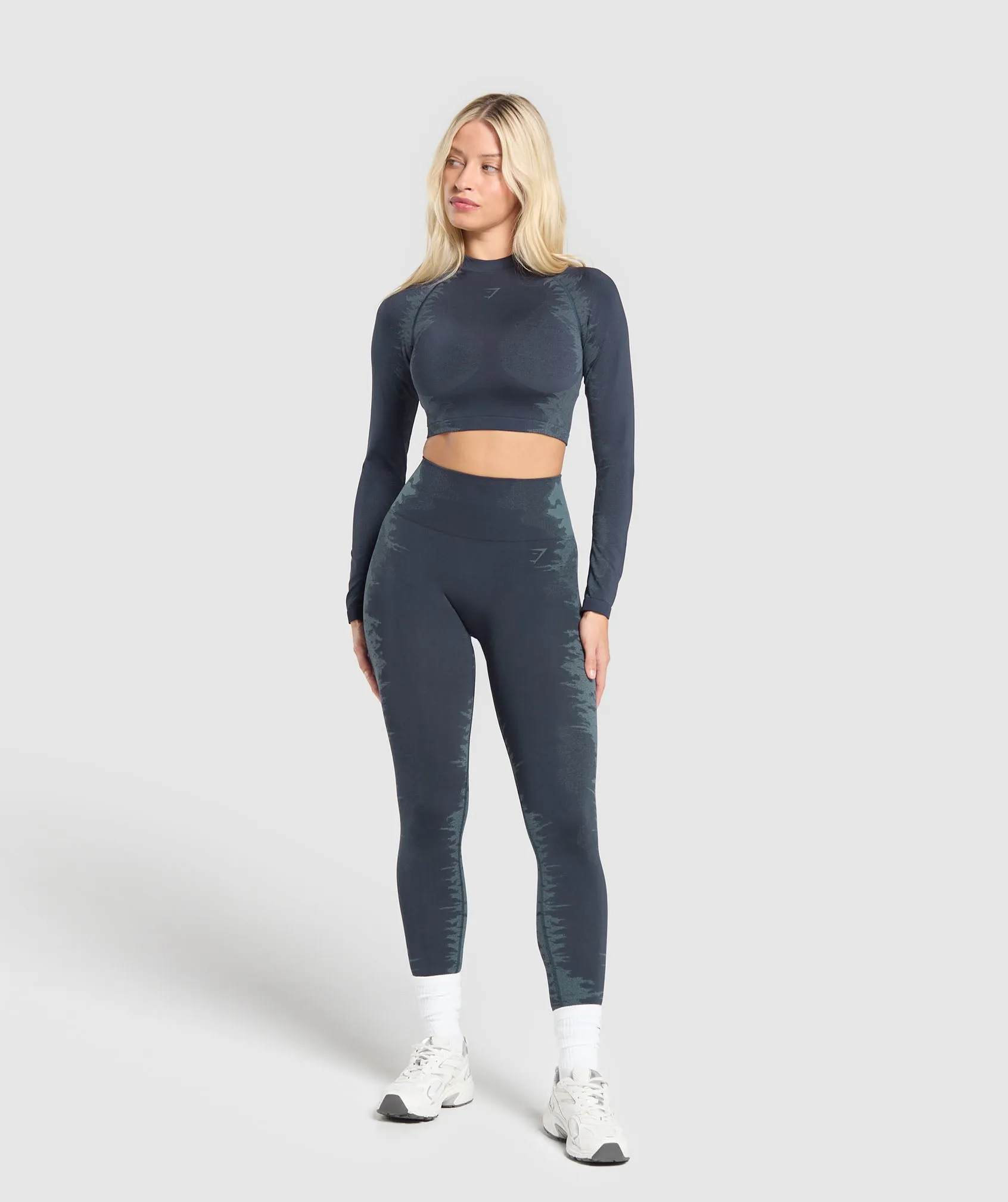 Gymshark Caged Seamless Leggings - Heavy Blue/Iron Blue sold by Gymshark product image thumbnail 4