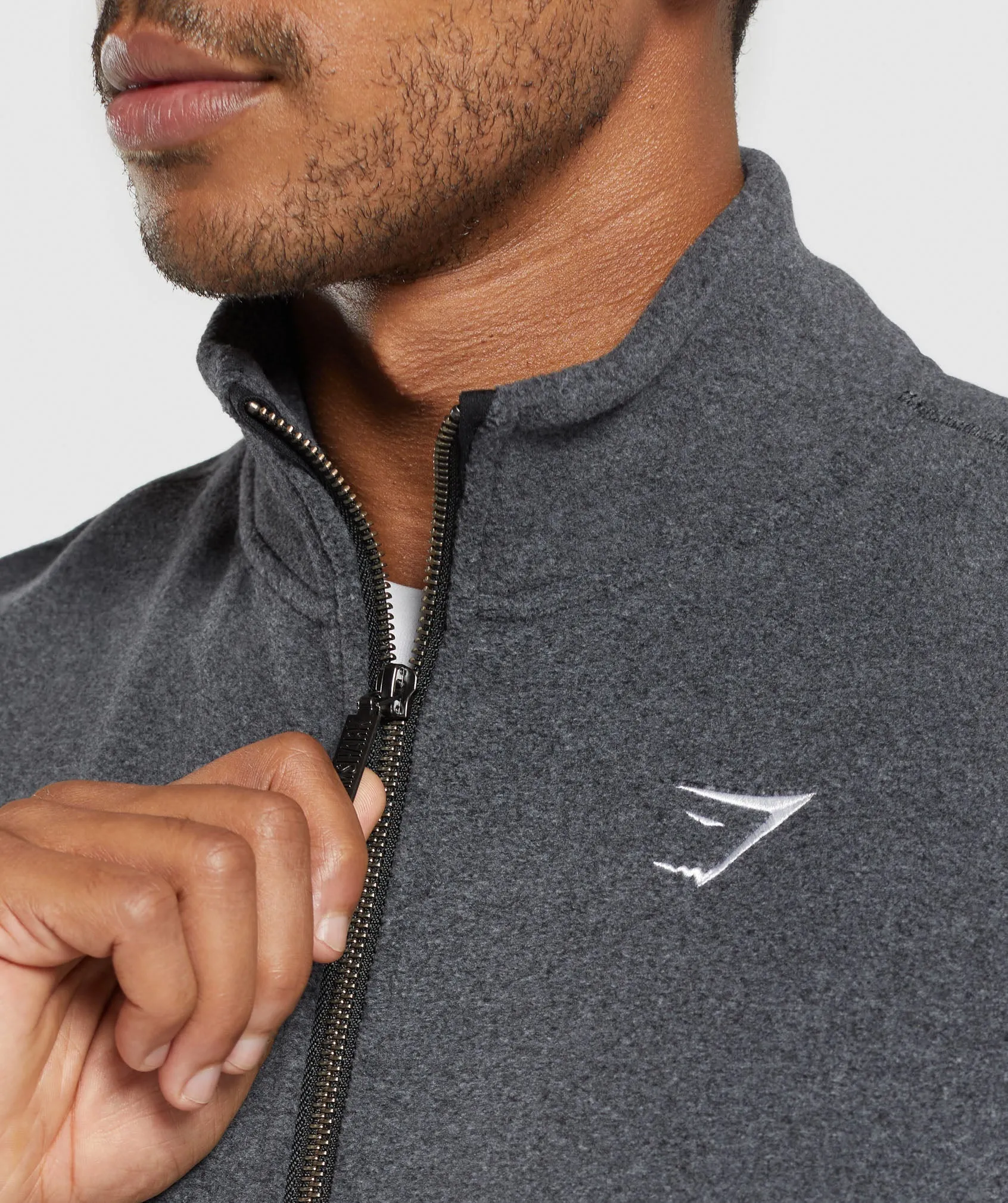 Gymshark Fleece Vest - Black/Graphite Grey sold by Gymshark product image thumbnail 4