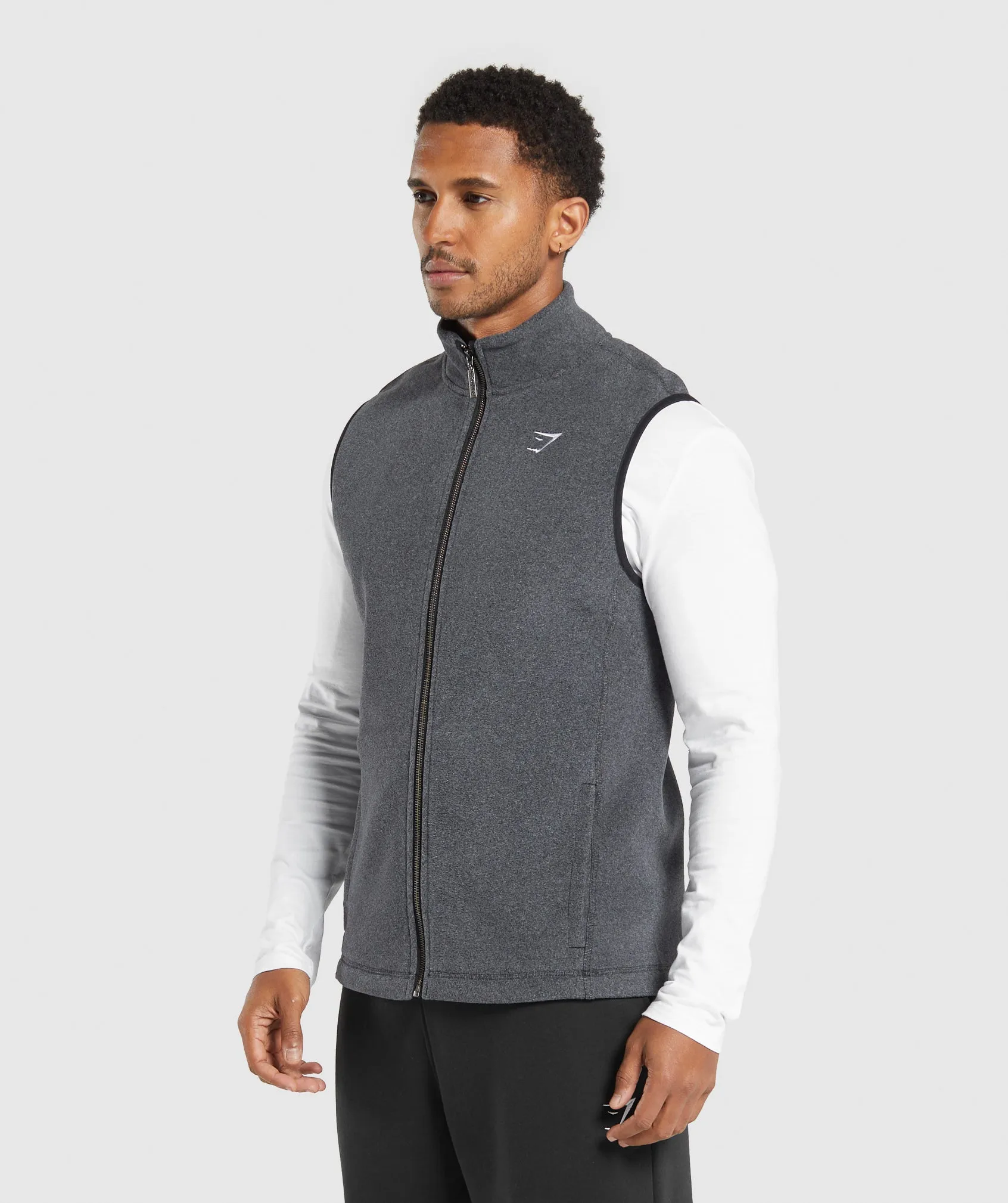 Gymshark Fleece Vest - Black/Graphite Grey sold by Gymshark product image thumbnail 2