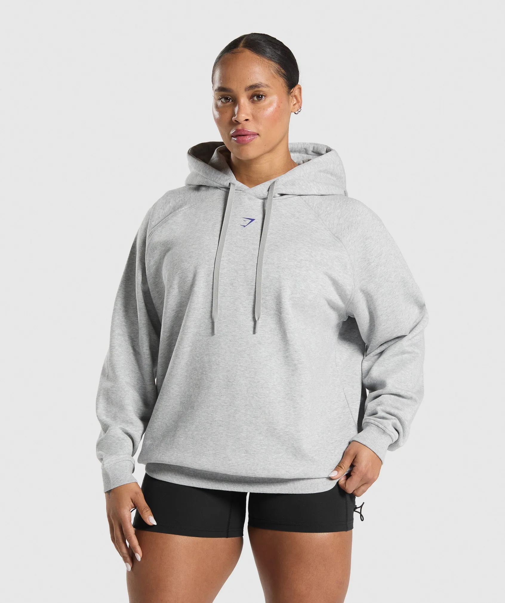 Gymshark Graphic Reaper Oversized Hoodie - Light Grey Core Marl sold by Gymshark product image thumbnail 2
