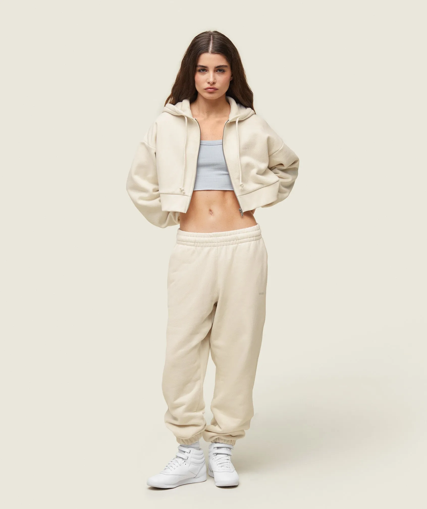 Gymshark everywear Relaxed Joggers - Oat White sold by Gymshark product image thumbnail 4