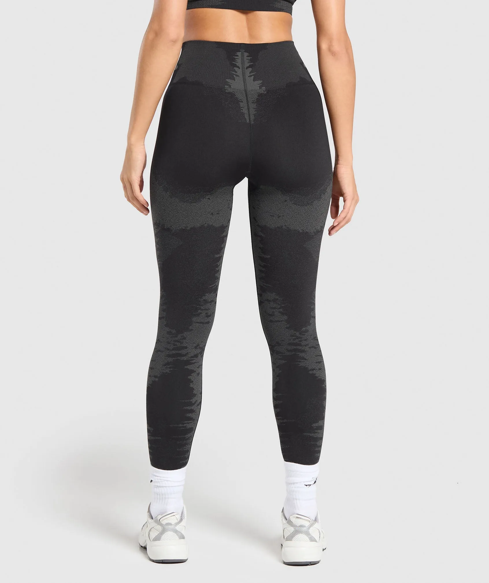 Gymshark Caged Seamless Leggings - Black/Graphite Grey sold by Gymshark product image thumbnail 2