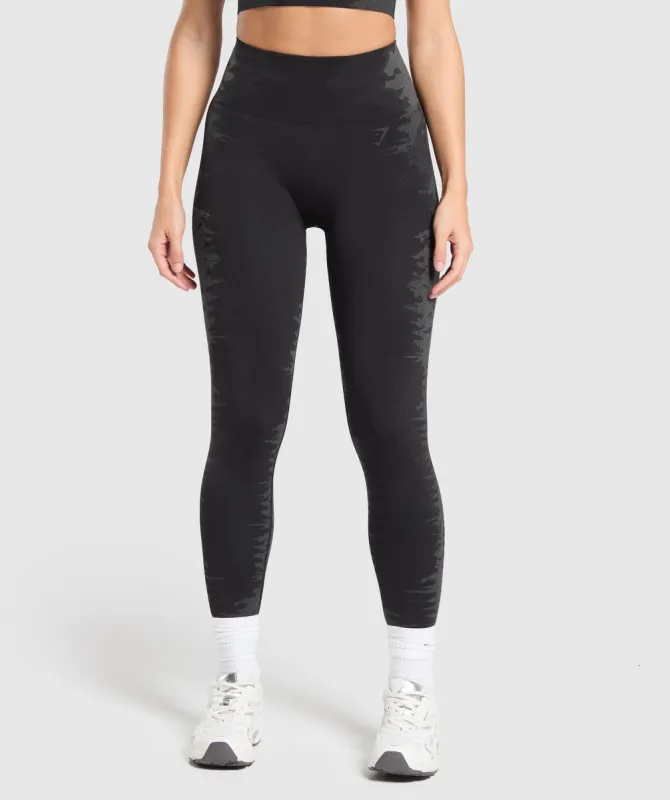 Gymshark Caged Seamless Leggings - Black/Graphite Grey sold by Gymshark