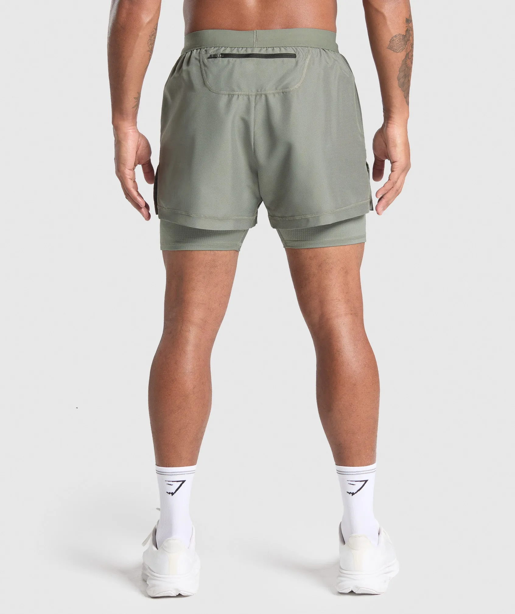 Gymshark Running 2 in 1 Shorts - Unit Green sold by Gymshark product image thumbnail 2