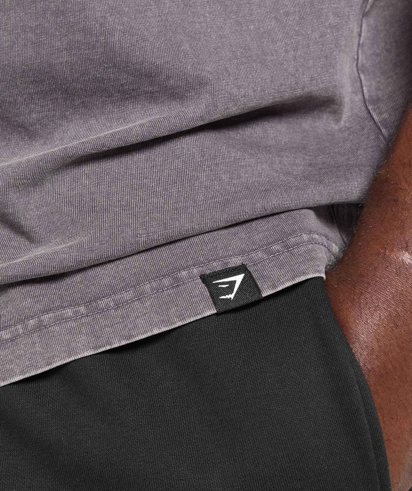 Gymshark Distressed Graphic T-shirt - Brushed Purple Acid Wash sold by Gymshark product image thumbnail 5