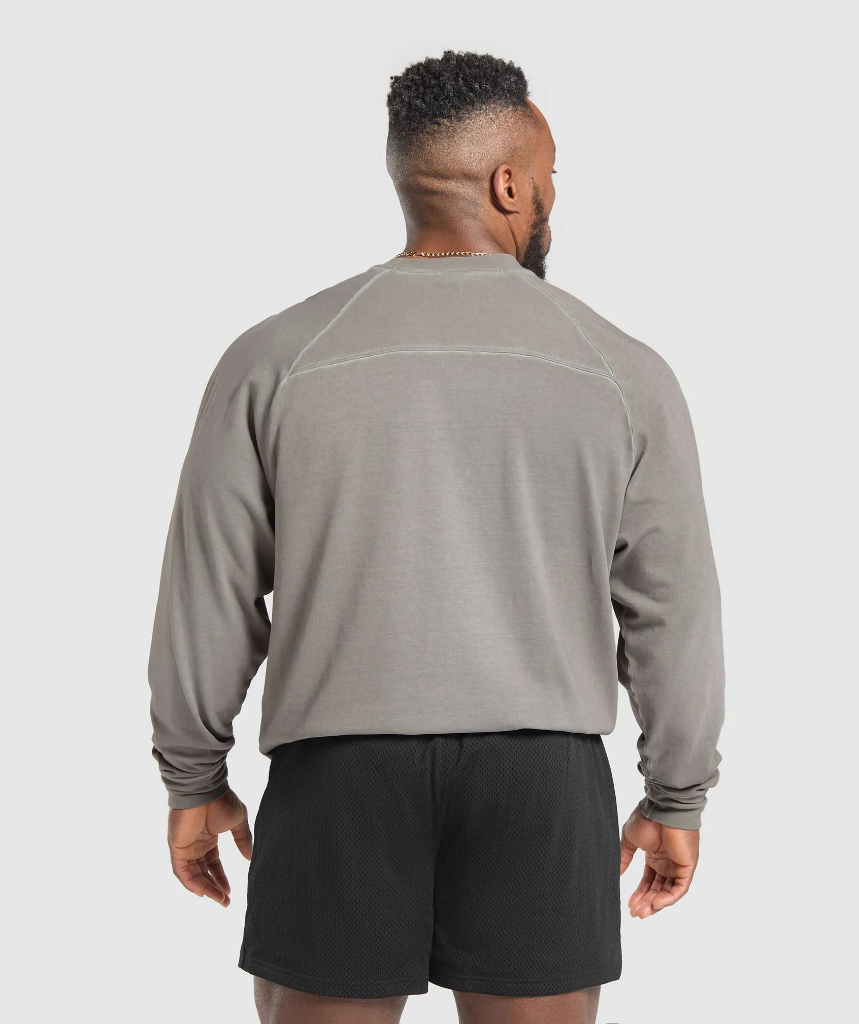 Gymshark Heavyweight T-Shirt - Metal Grey/Asphalt Grey Wash sold by Gymshark product image thumbnail 2