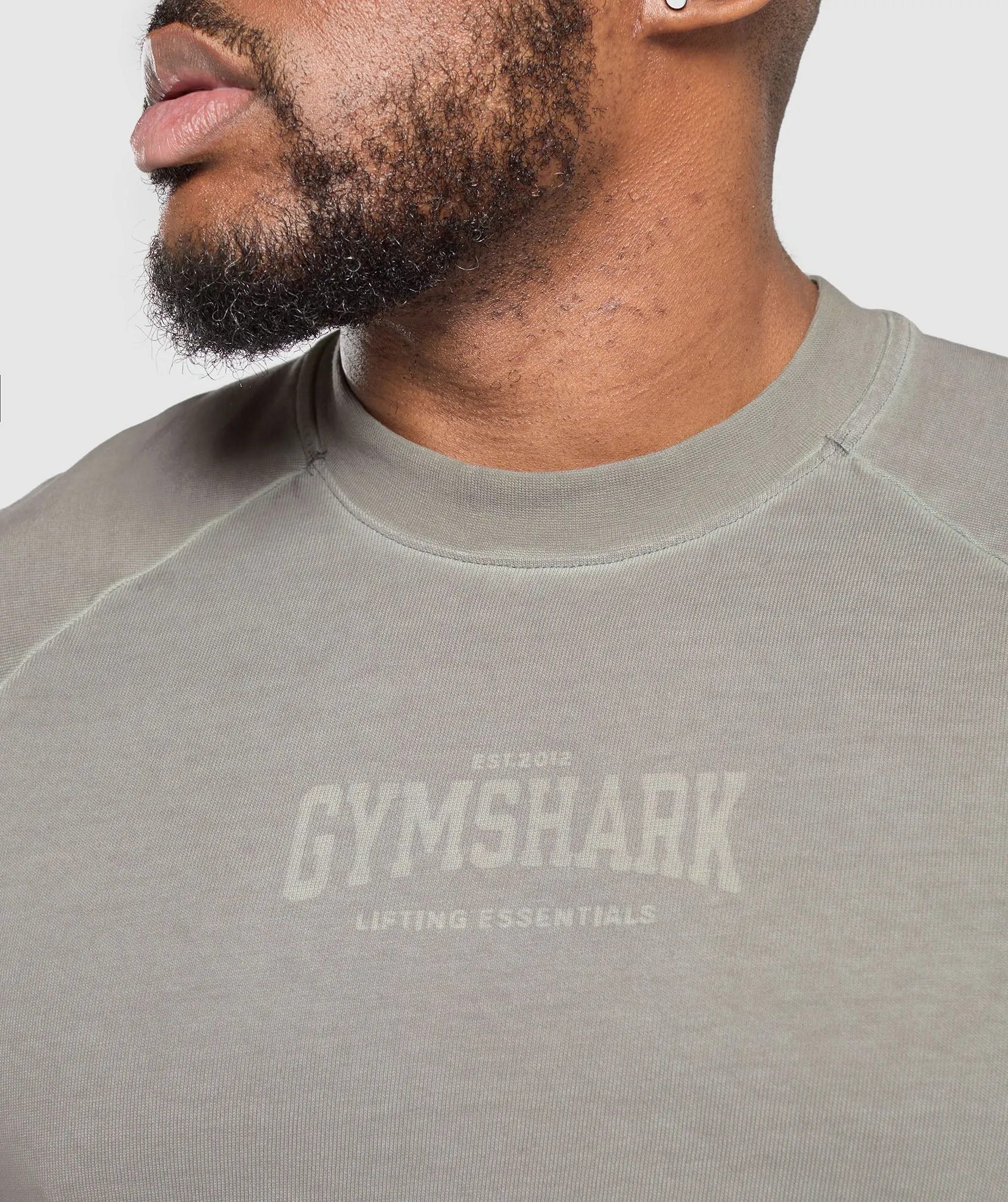 Gymshark Heavyweight T-Shirt - Metal Grey/Asphalt Grey Wash sold by Gymshark product image thumbnail 5