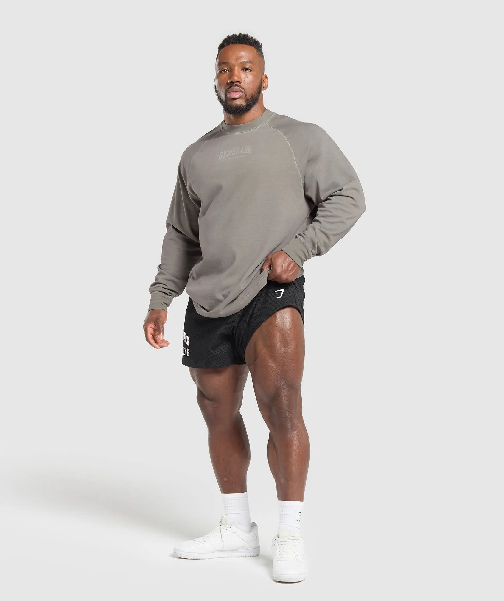 Gymshark Heavyweight T-Shirt - Metal Grey/Asphalt Grey Wash sold by Gymshark product image thumbnail 4