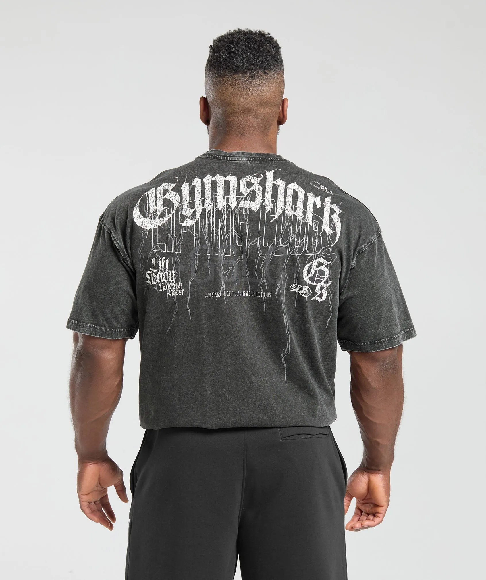 Gymshark Distressed Graphic T-shirt - Black Acid Wash sold by Gymshark